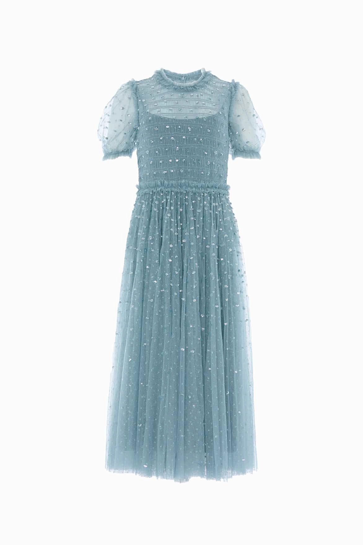 Sequin Giselle Smocked Ballerina Dress Light Weave Crisp Finish