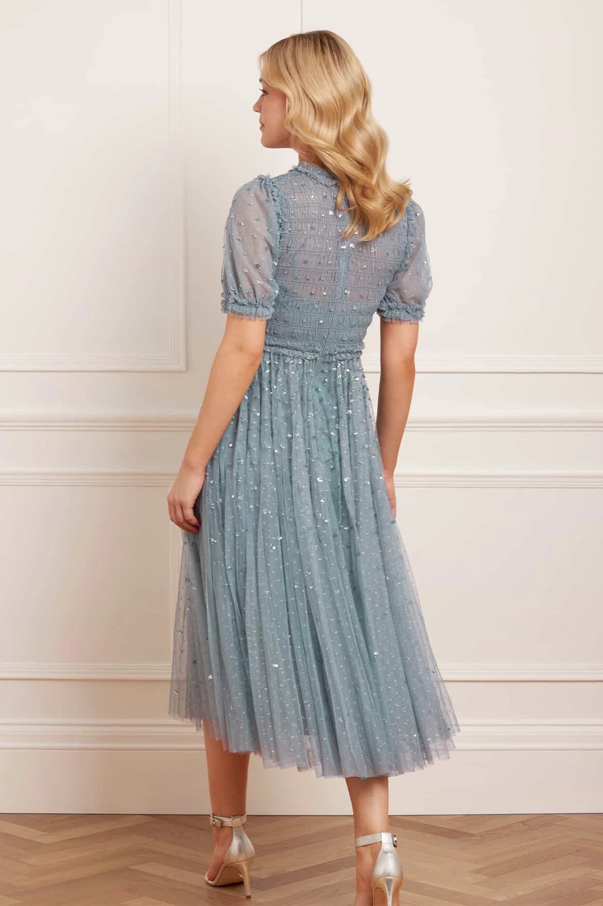 Sequin Giselle Smocked Ballerina Dress Wrap-Style Body Harmony