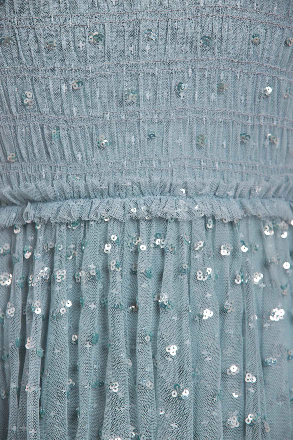 NonIrritatingLining Sequin Giselle Smocked Ballerina Dress