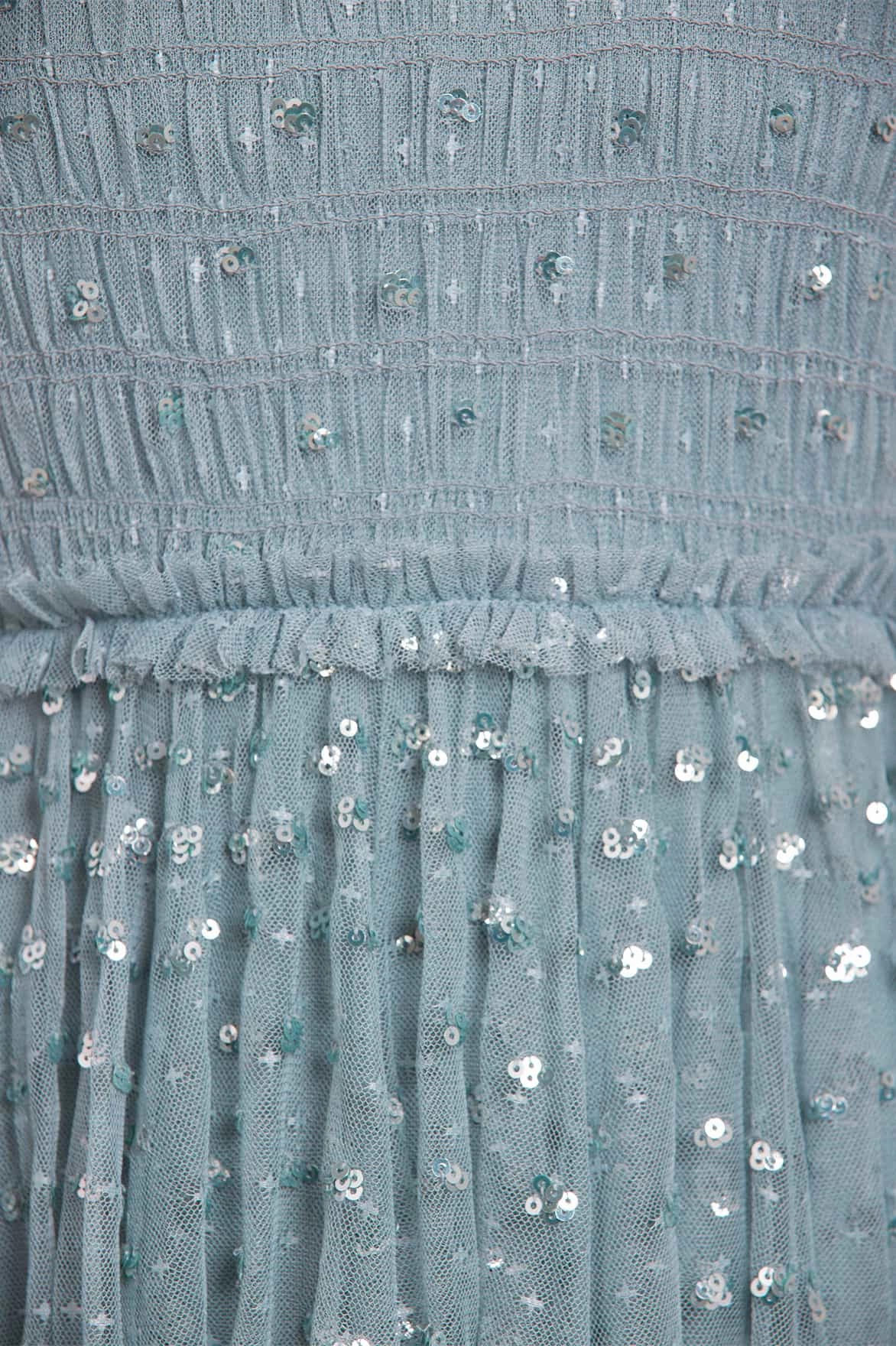 Sequin Giselle Smocked Ballerina Dress Breathable Design Crisp Texture