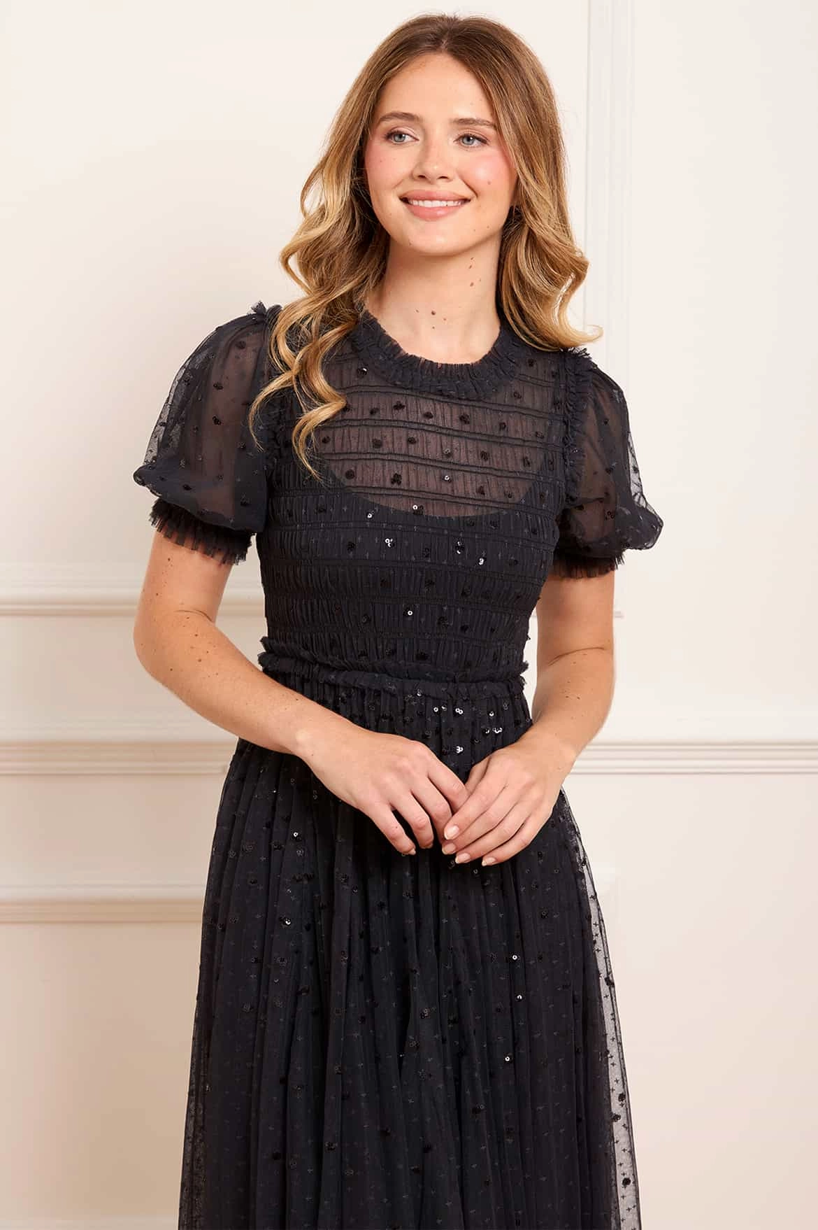 Sequin Giselle Smocked Ballerina Dress Move Easy