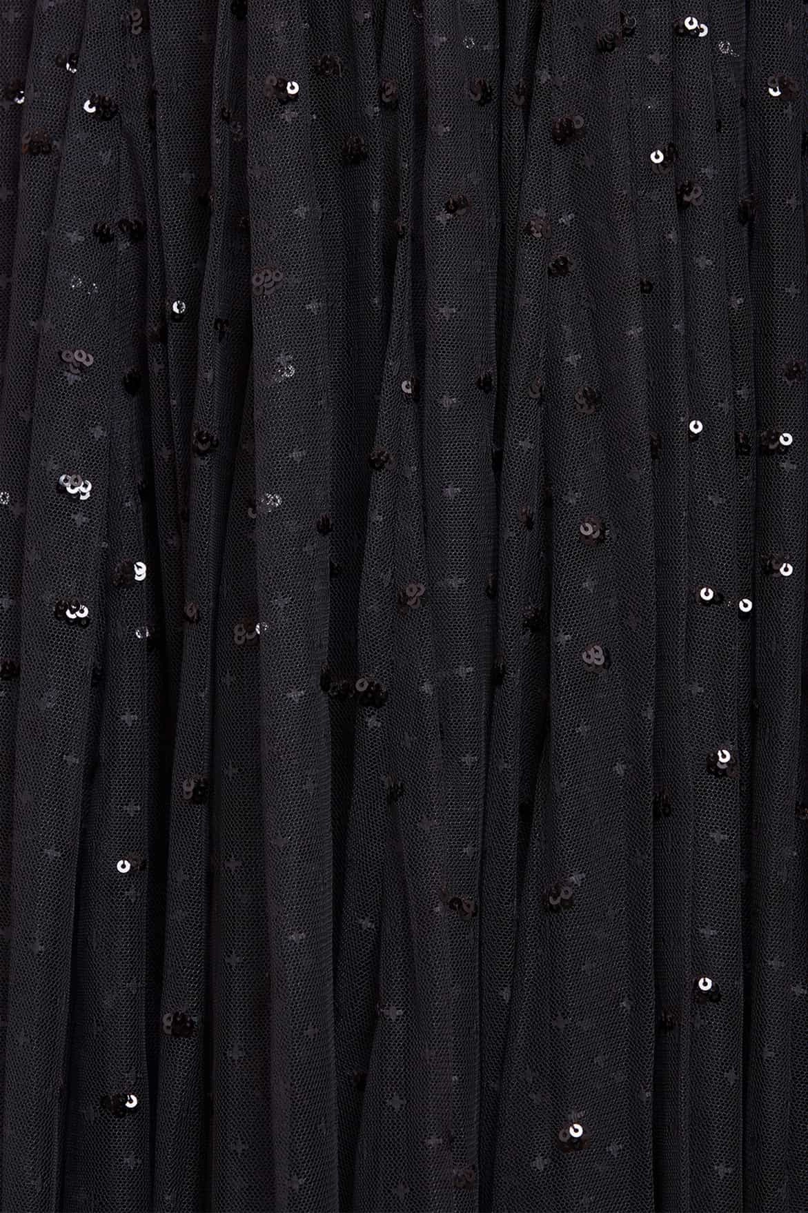 Sequin Giselle Smocked Ballerina Dress Bold Look Flow Sleeve