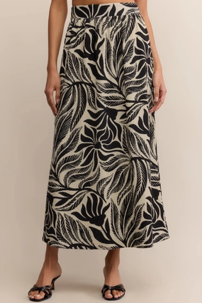 Serendipidity Palm Maxi Skirt by Z Supply Bold Finish Media Feature