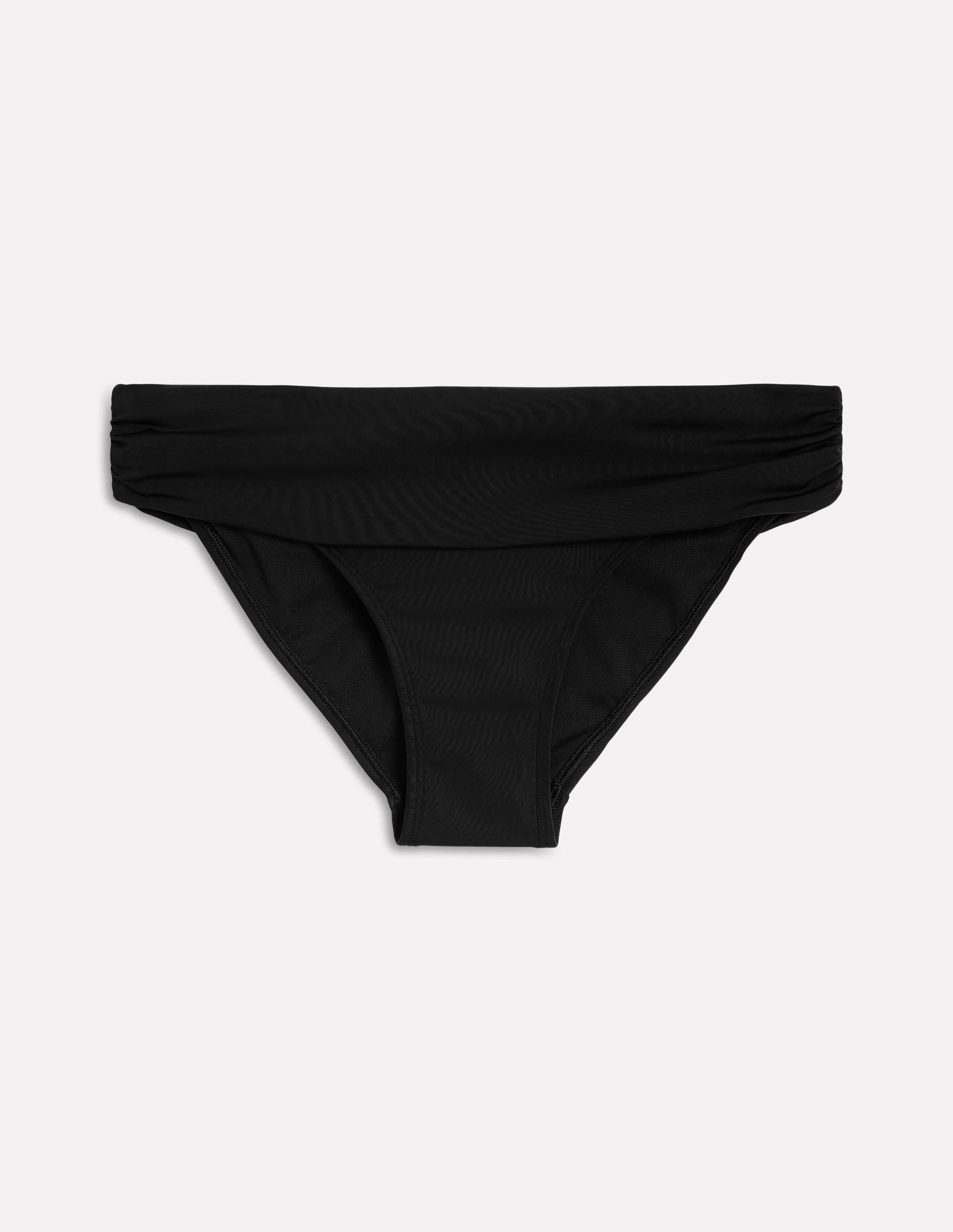 Classic Fold Bikini Bottoms-Black Multi Pocket Design Quick Release Closures