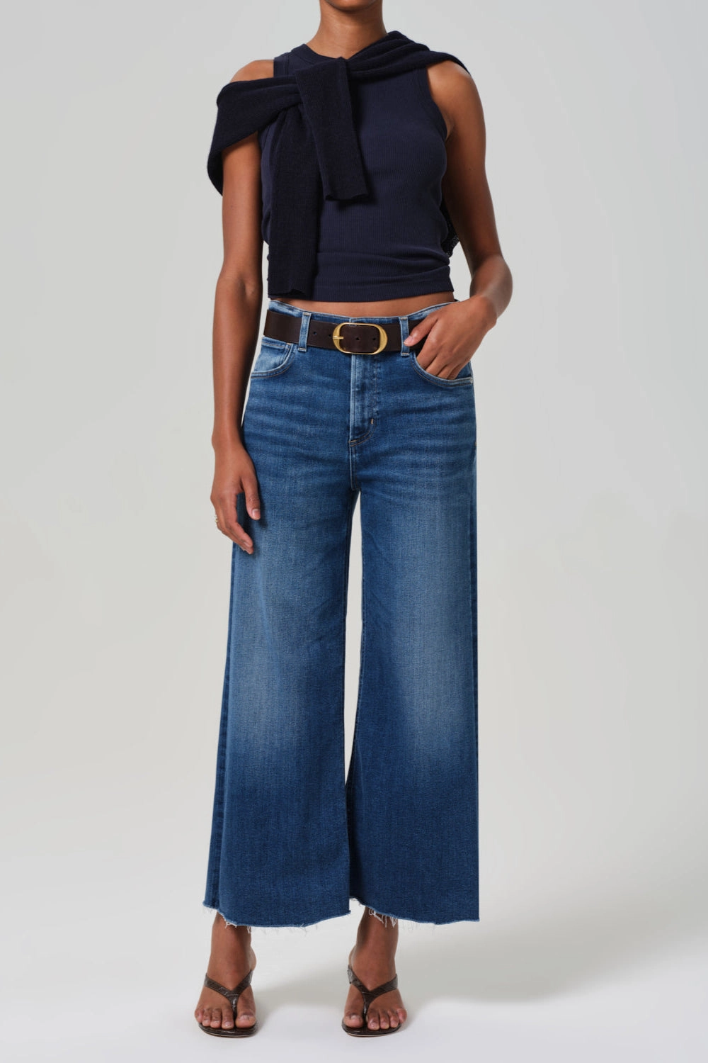 Lyra Wide Leg Crop in Ambry Couple Look Smooth Fit For Daily