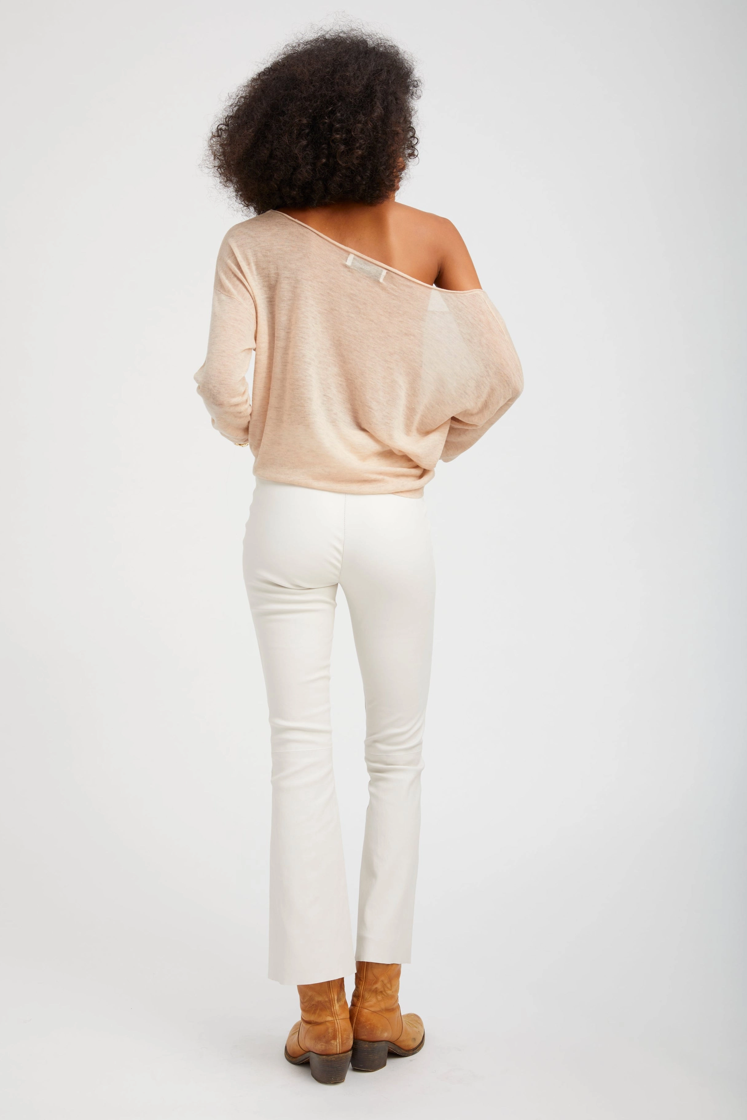 Shell Leather Ankle Flare Morning Jog Slim Fit