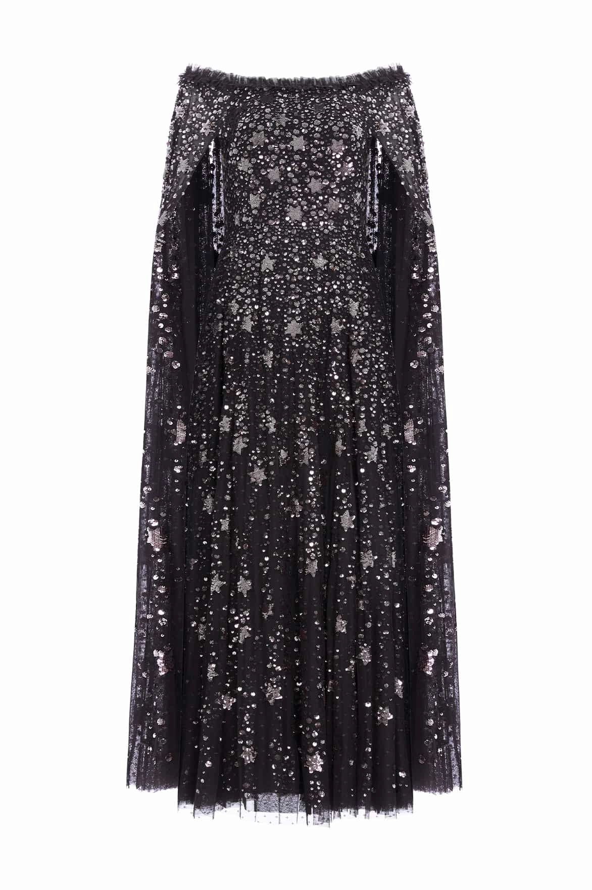 Shooting Stars Cape Ankle Gown Street Mood