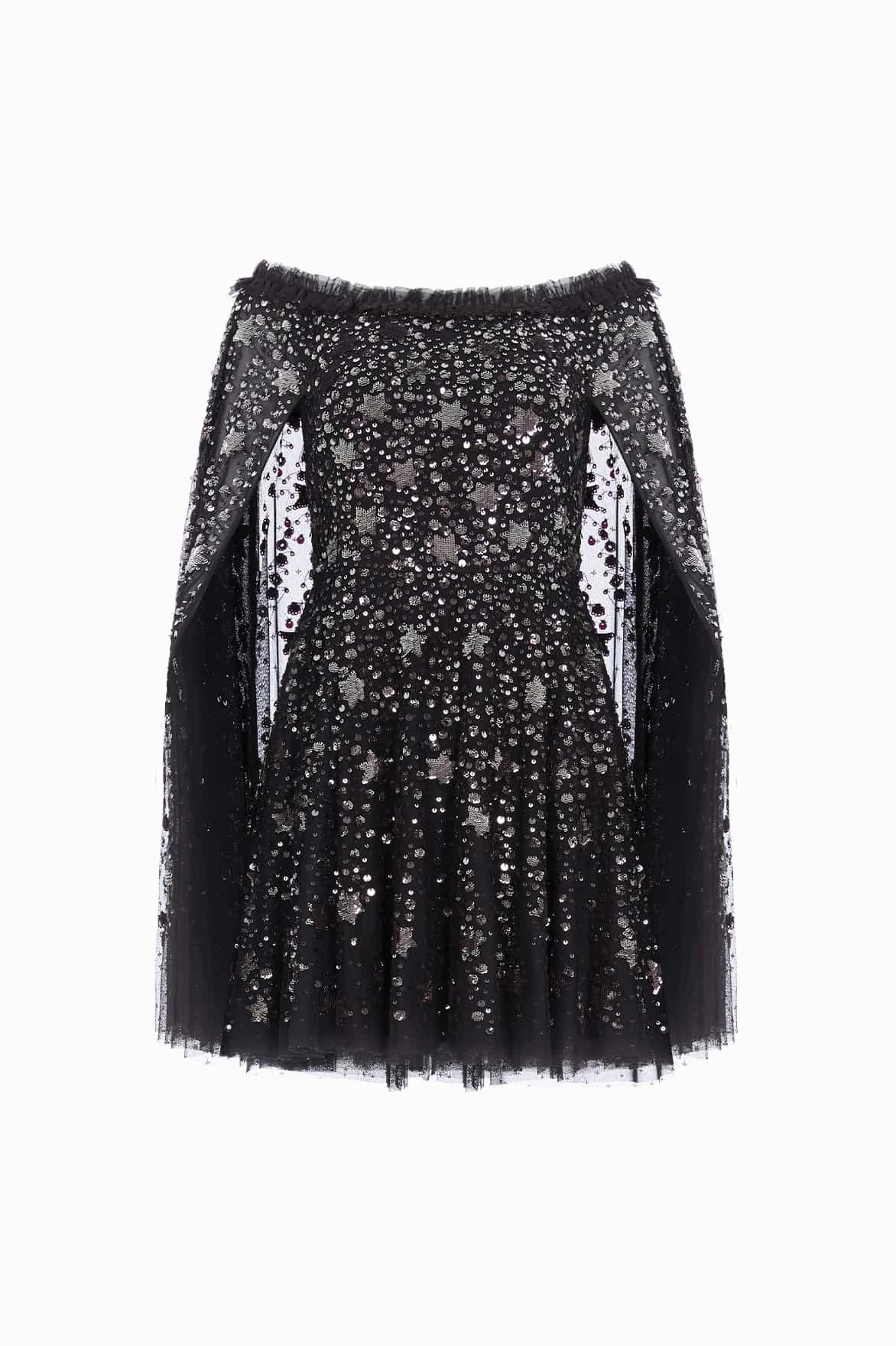 Shooting Stars Cape Micro Mini Dress Comfy and Cozy