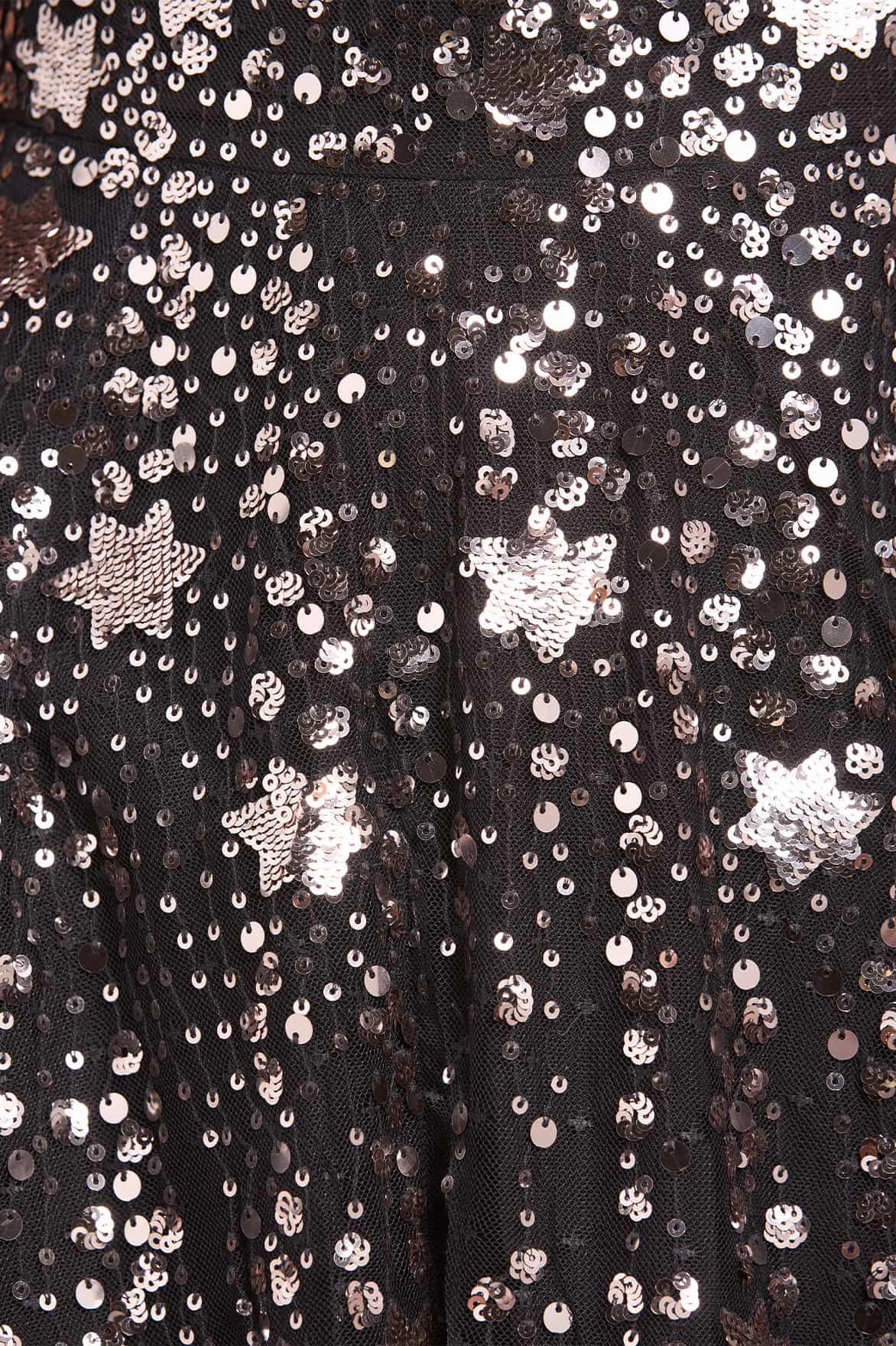 Slim-fit Versatile Layering Shooting Stars Cape Micro Mini Dress