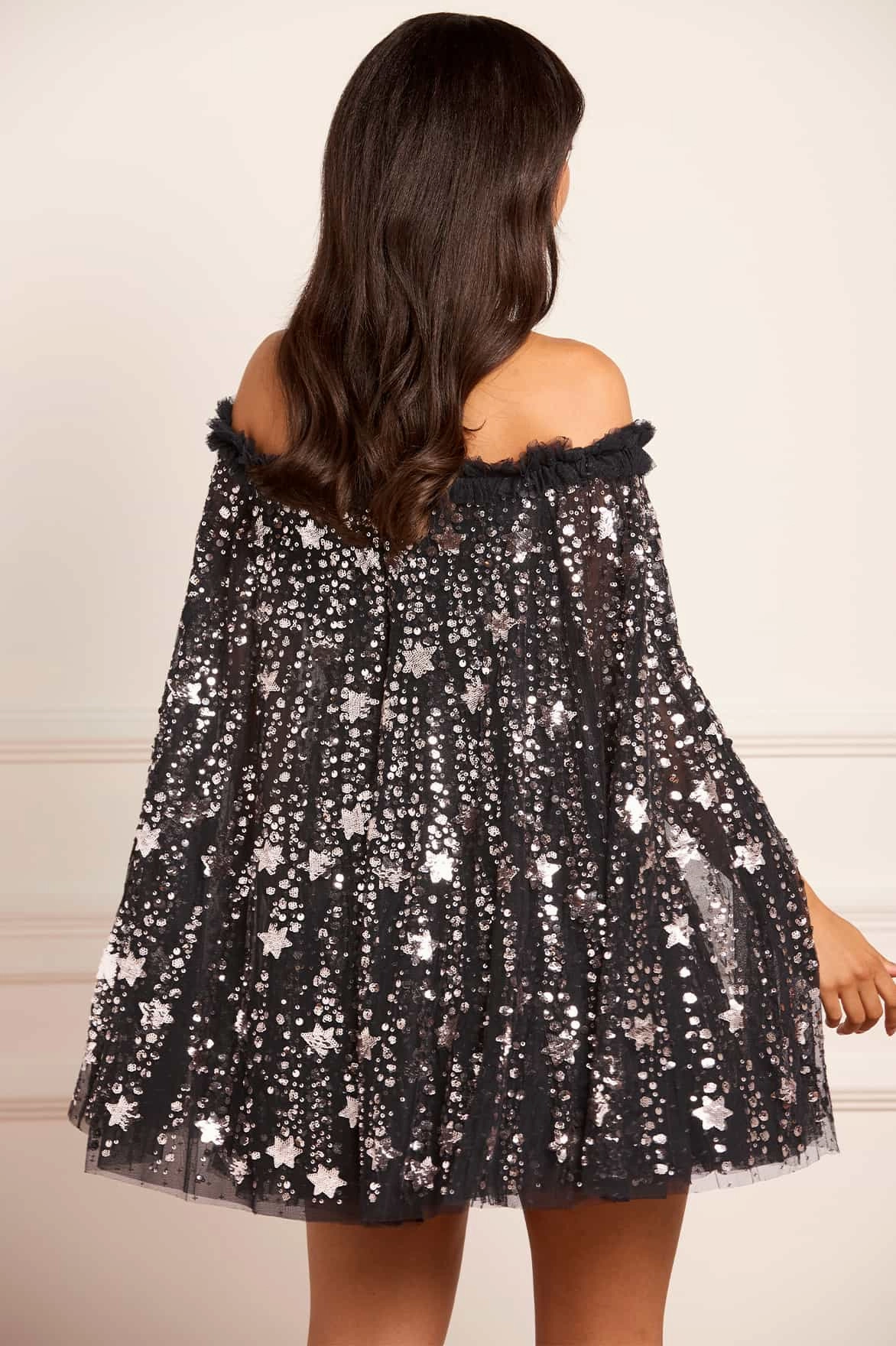 Shooting Stars Cape Micro Mini Dress Relaxed fit wear