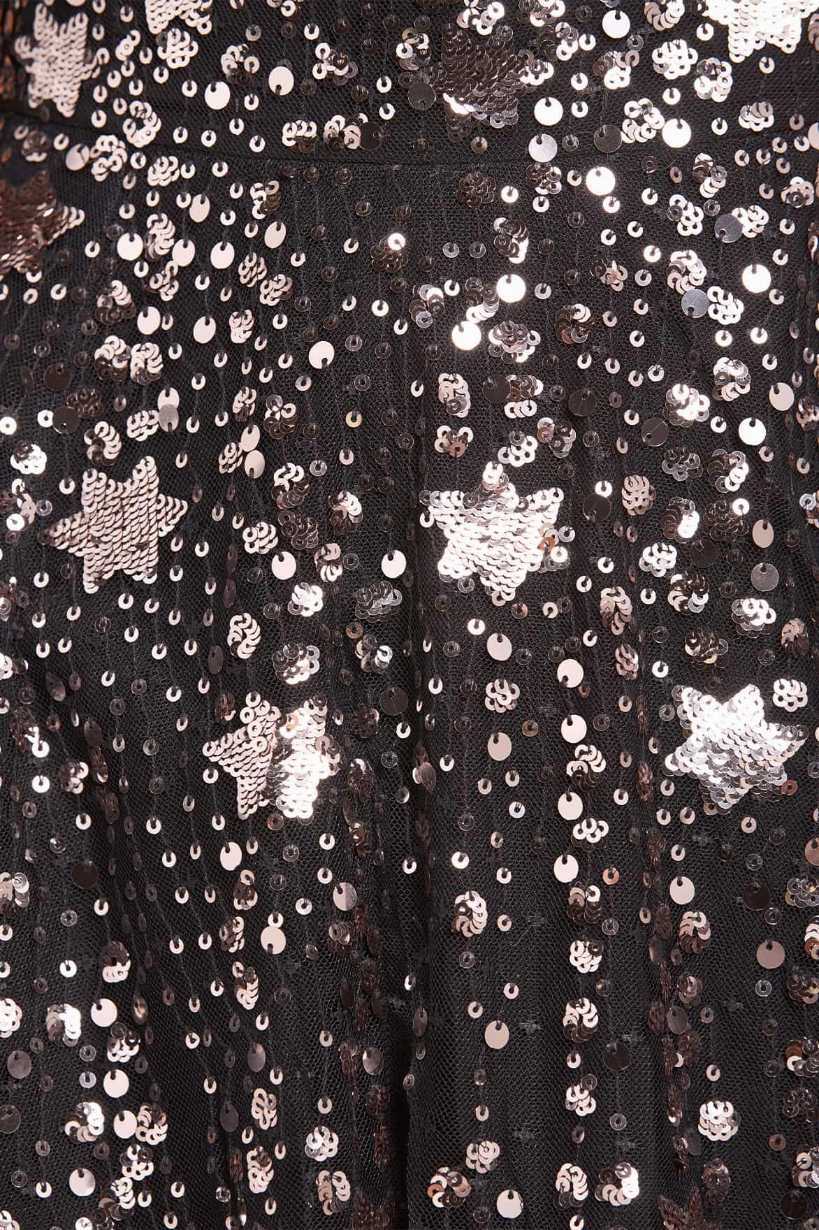 Sporty Look Fluid Shape Shooting Stars Cape Micro Mini Dress