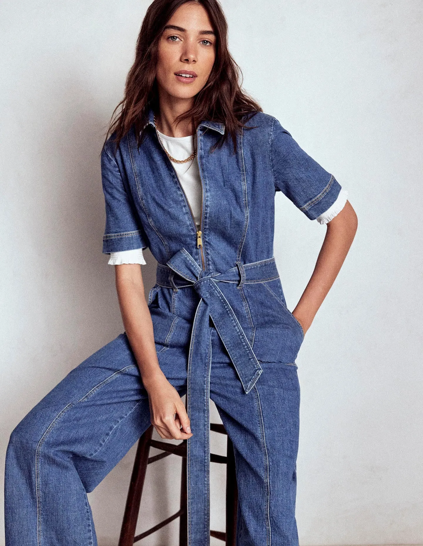 Short Sleeve Smocked Cuff Top-White PortableOption