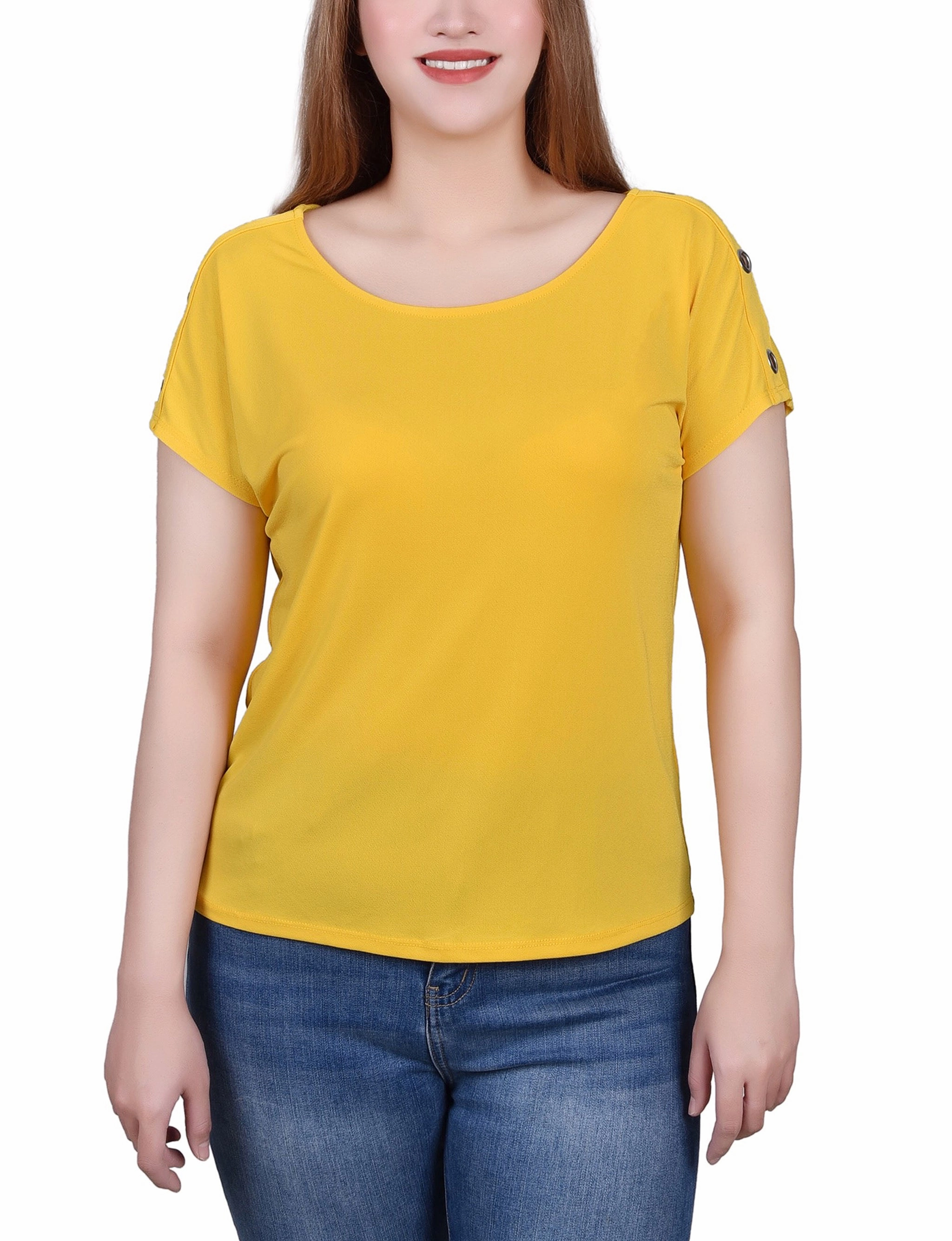 Short Sleeve Extended Sleeve Tunic Top FlatlockSeams All Weather Performance Fabric