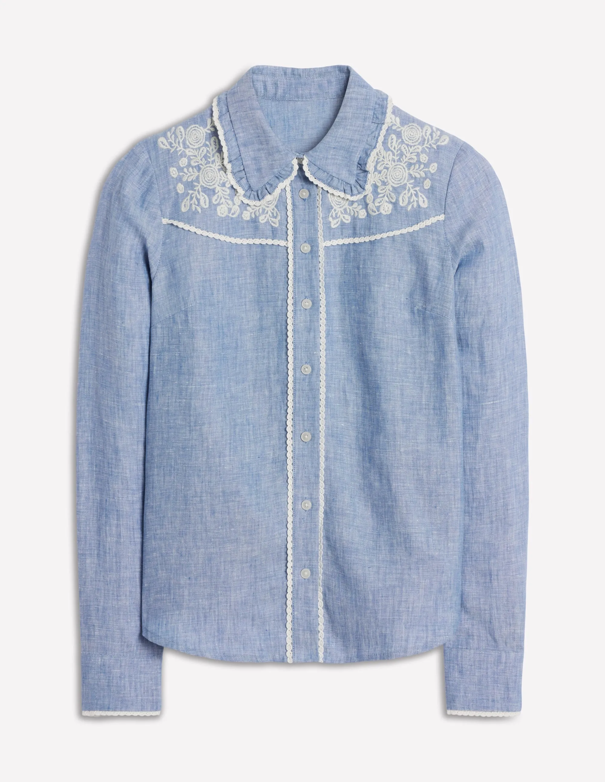 Sienna Western Shirt-Chambray SoftTouchBrushedInterior