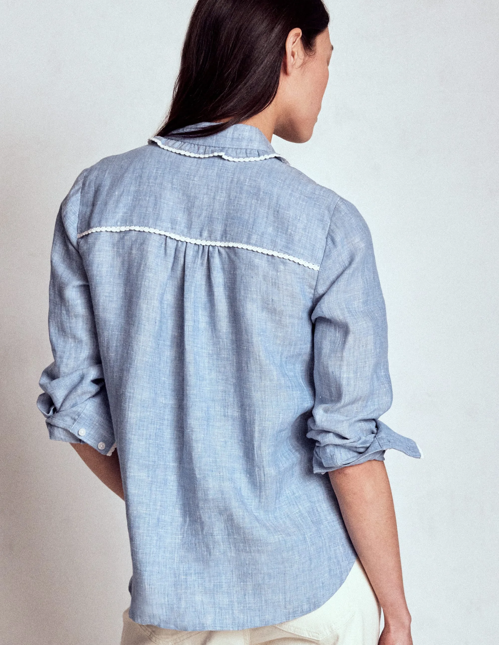 Sienna Western Shirt-Chambray Everyday Comfort