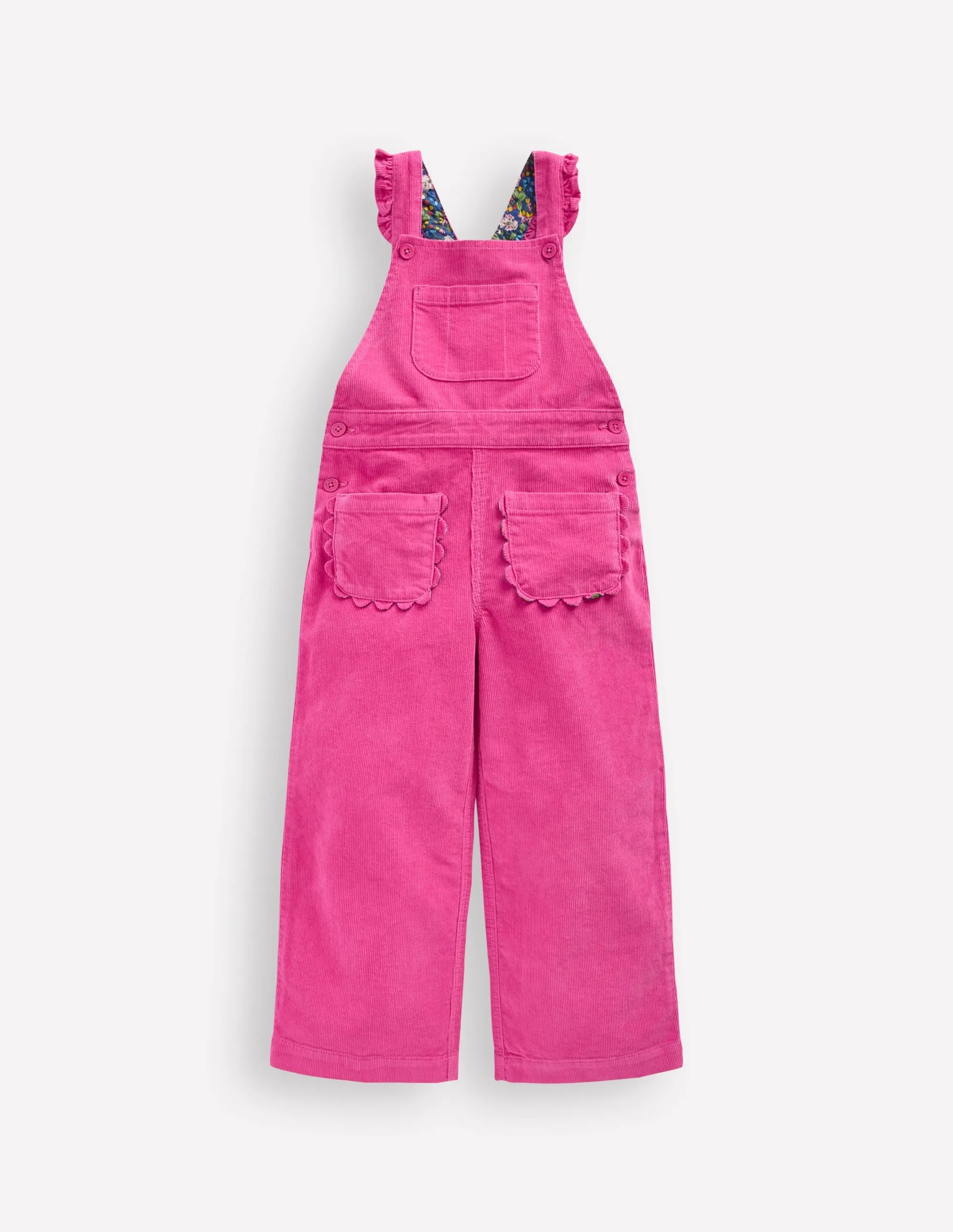 Frill Dungarees-Raspberry Pink Breeze Flow Functional Comfort