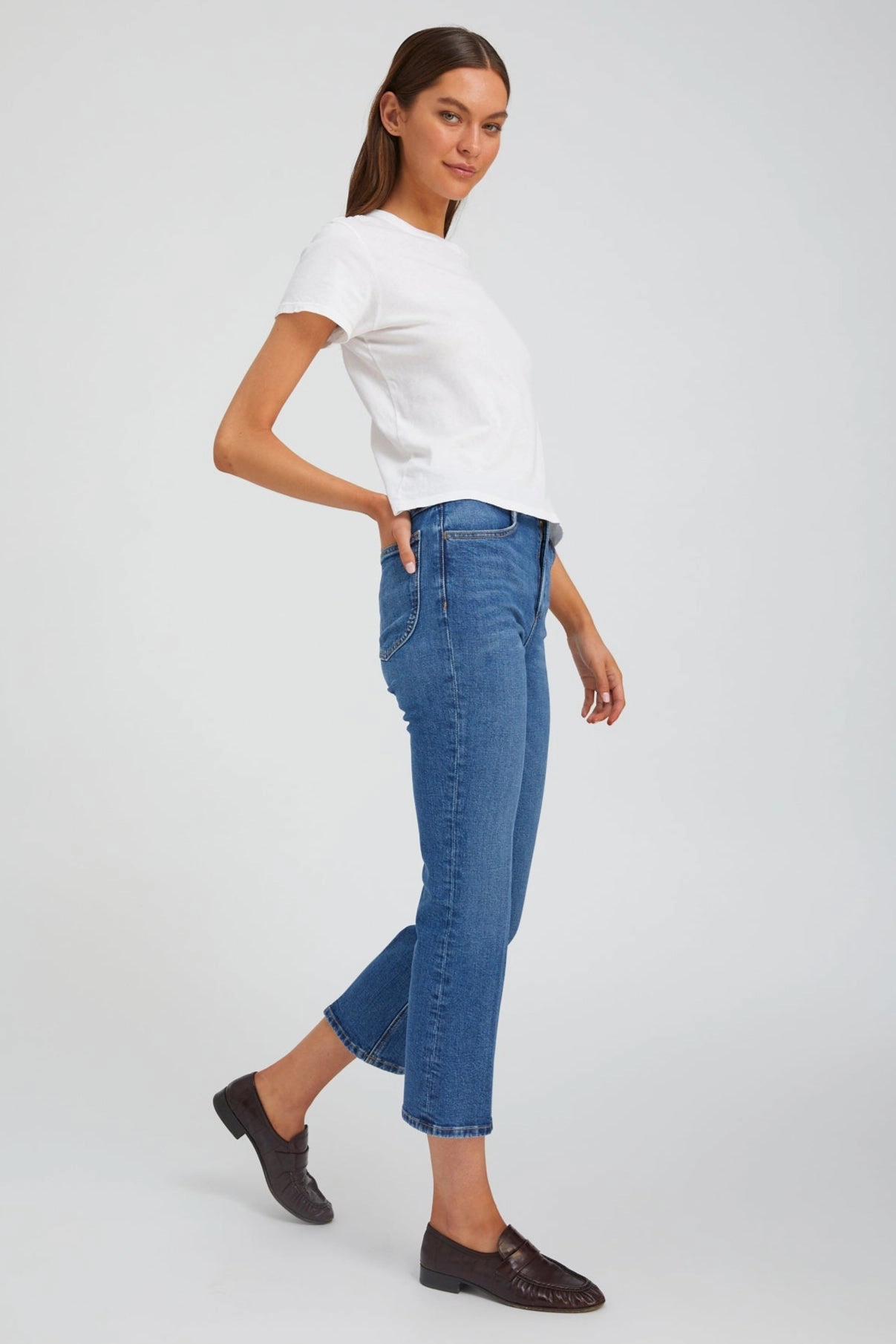 Quick Movement Wear Rugged Comfort Charlotte Crop Flare Denim