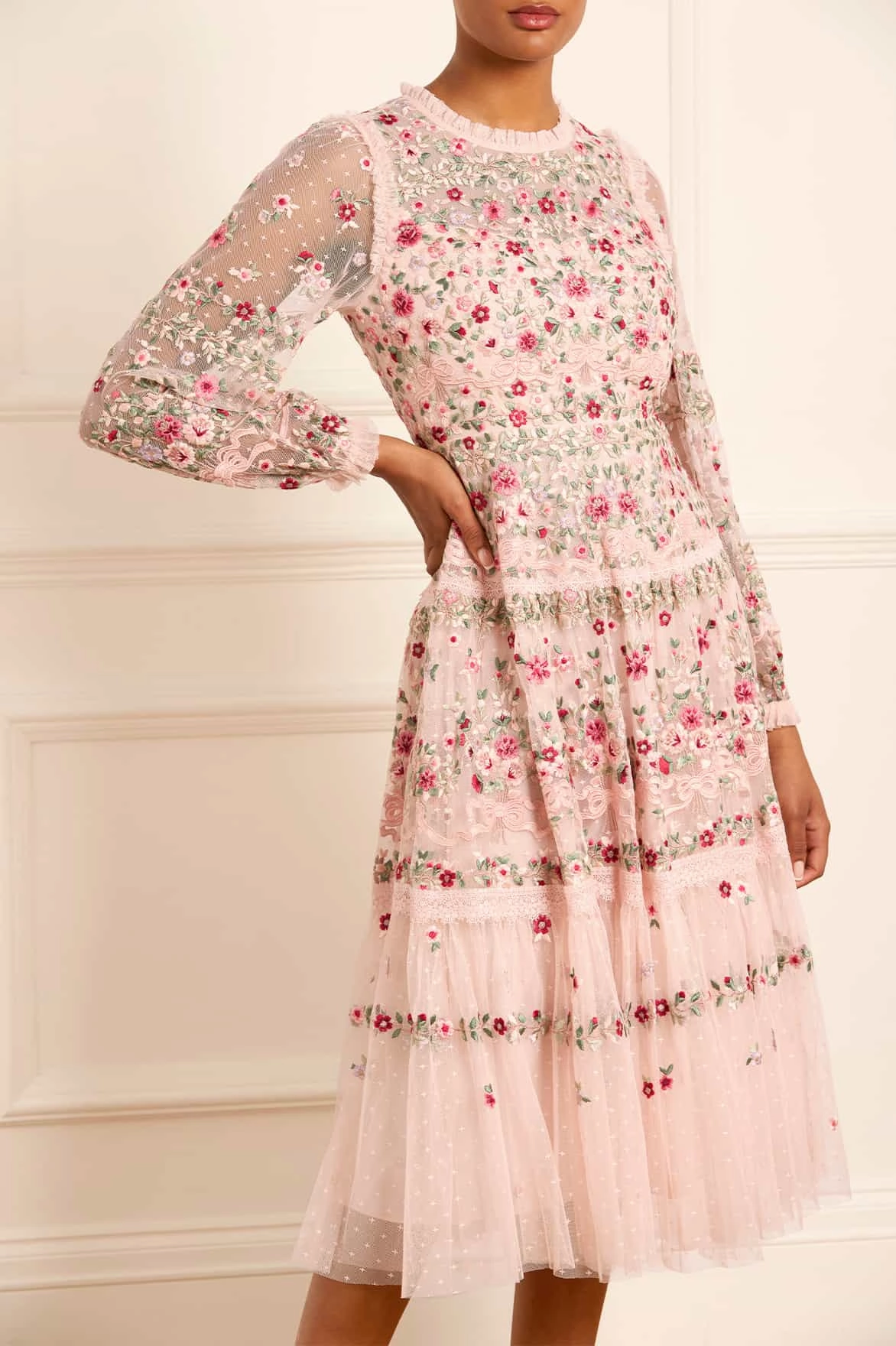 Quick Match Ribbon Bouquet Midaxi Dress