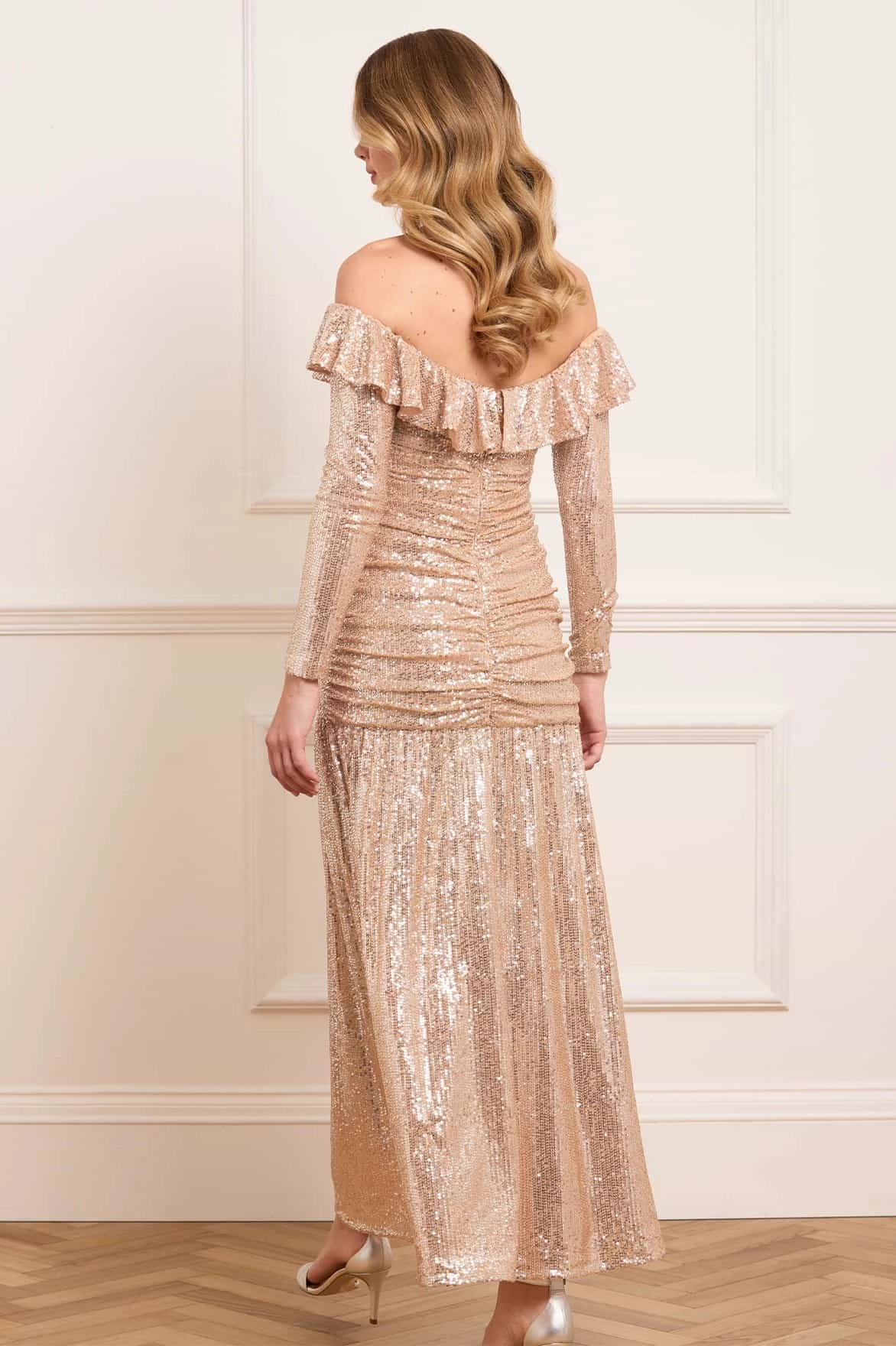 Sleek Tone Functional Layer Sienna Off-Shoulder Gown