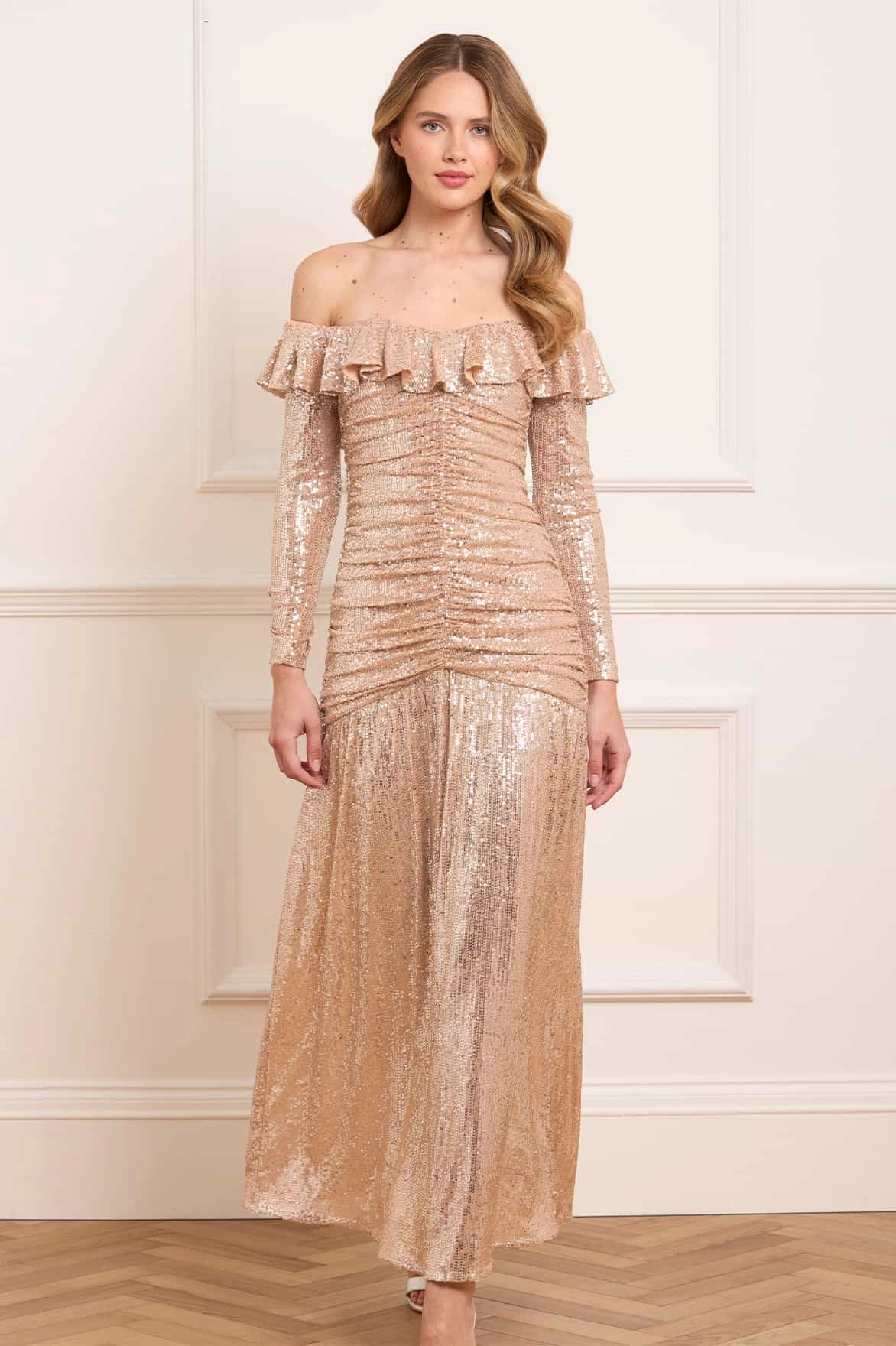 Sienna Off-Shoulder Gown soft elegance