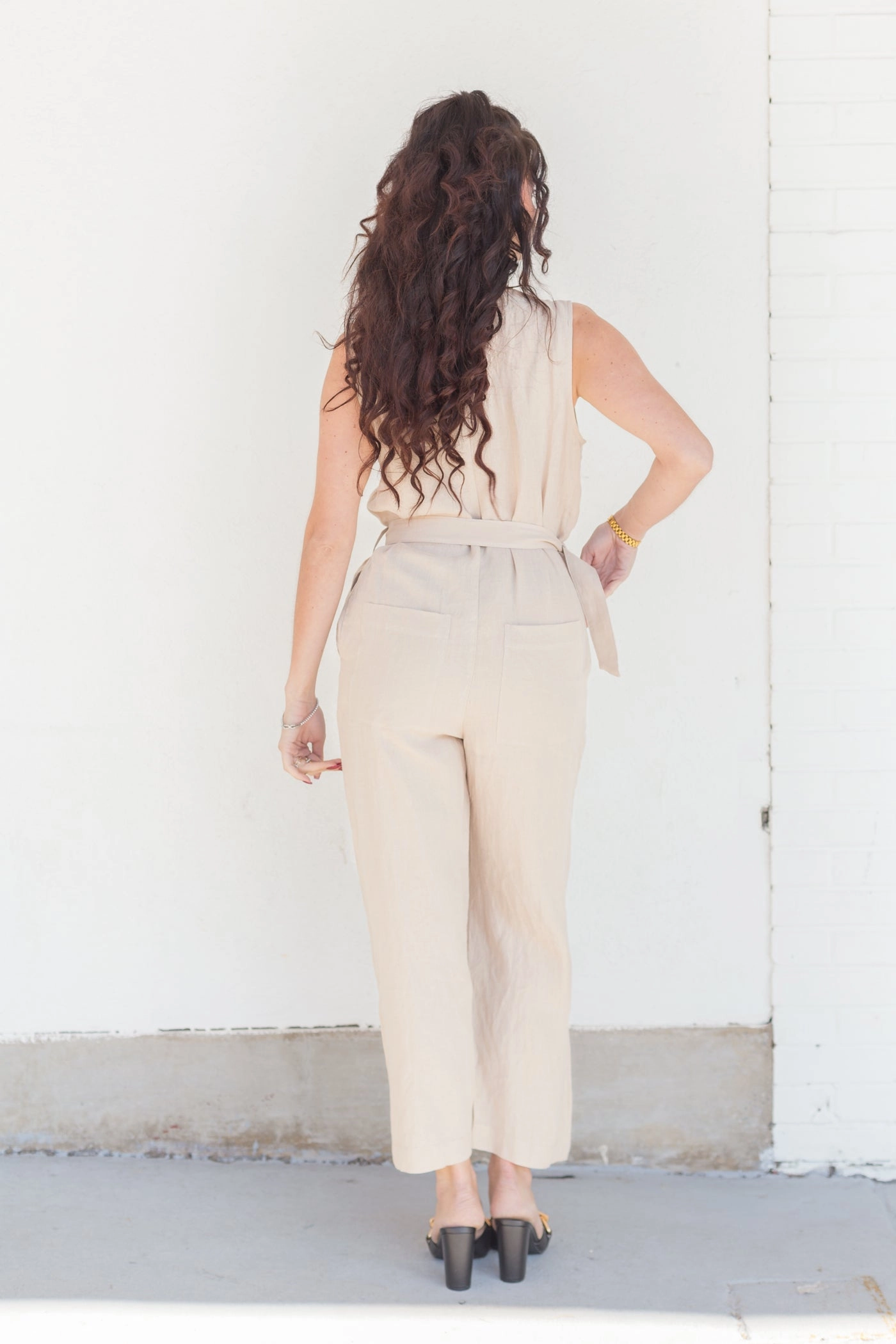 ElasticEdgeBinding Minimalist Design PRISCILLA JUMPSUIT