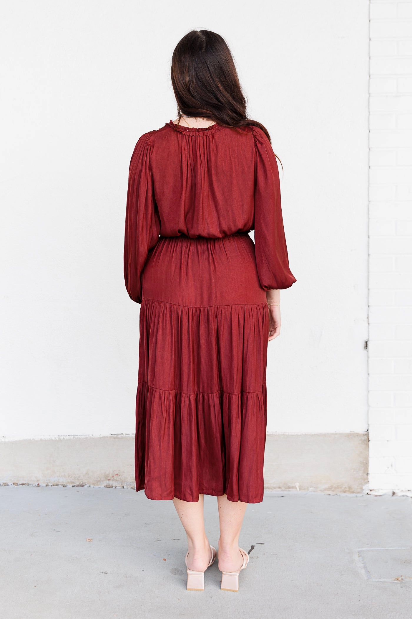 Grass Soft Easy Movement BRITTANY MIDI DRESS