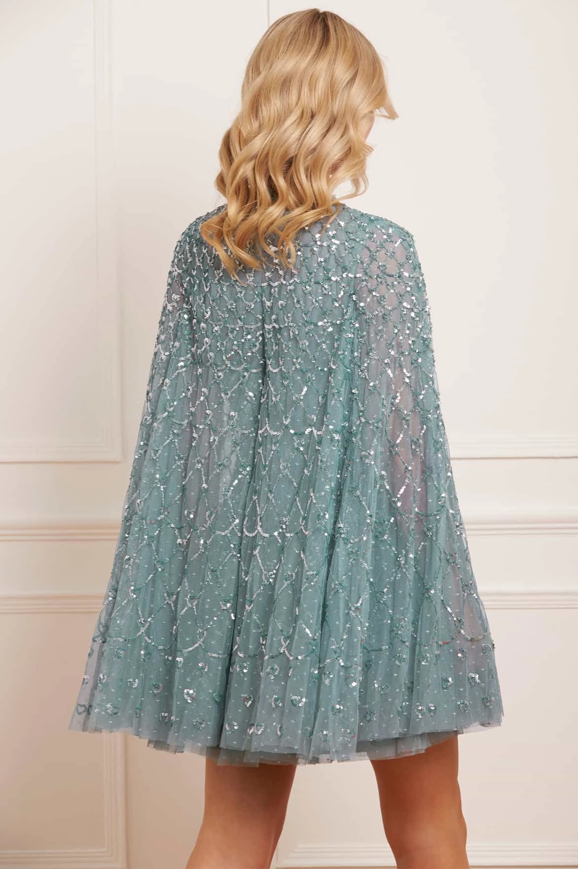 Elegant Touch Heart Lattice Micro Mini Dress