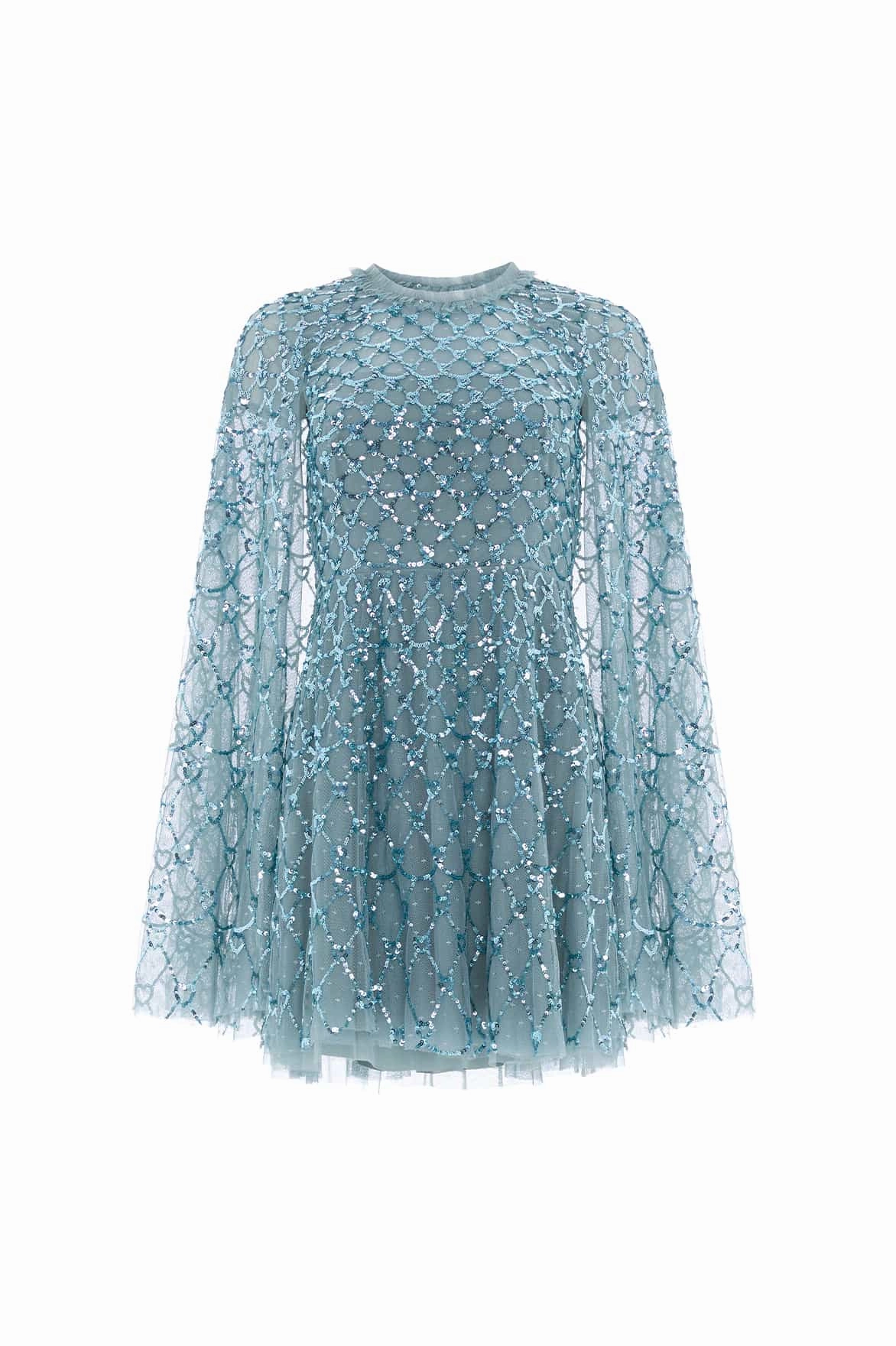 Sophisticated Design Heart Lattice Micro Mini Dress