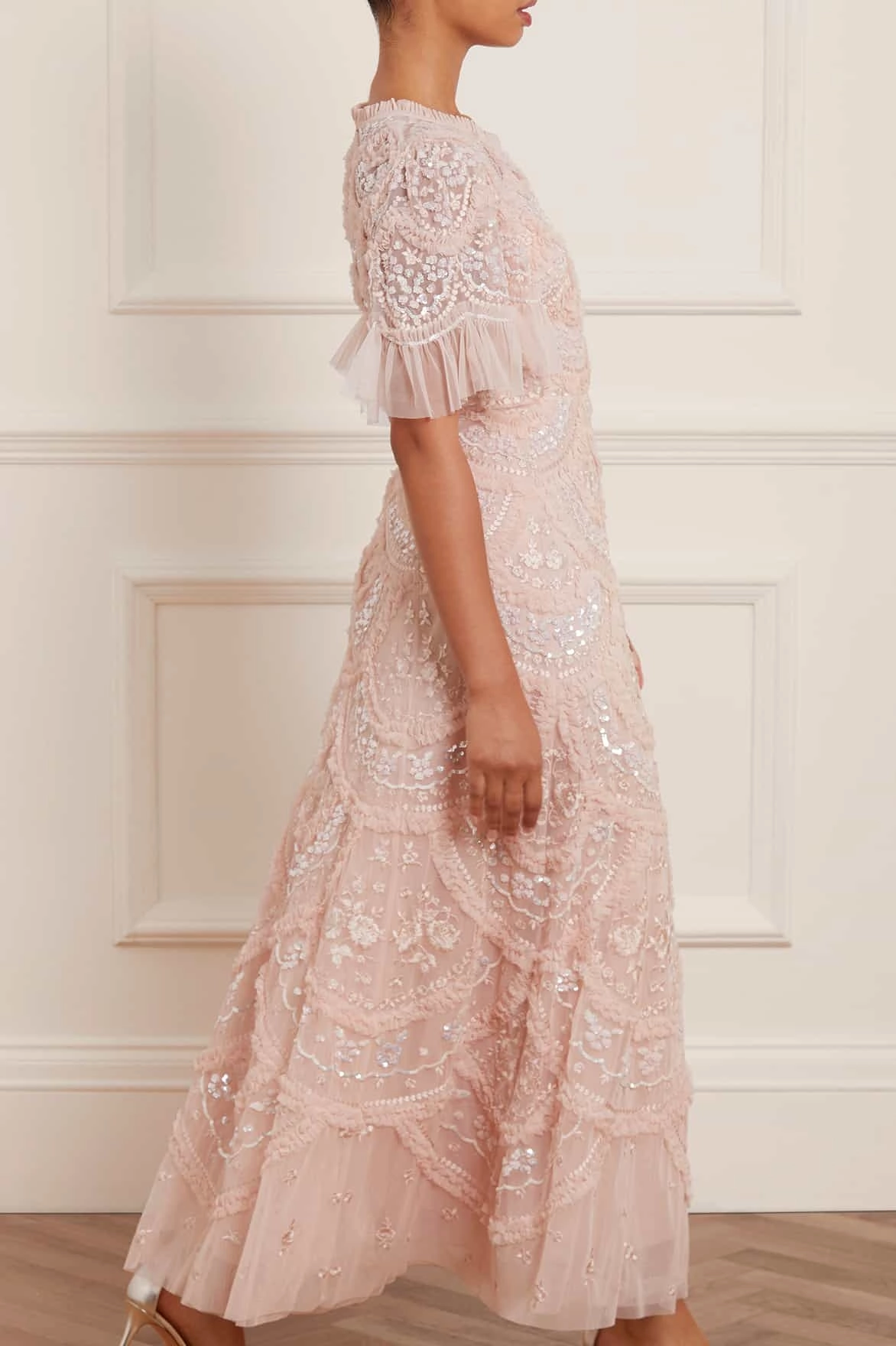 Carmen Ruffle Ankle Gown Cozy Layer