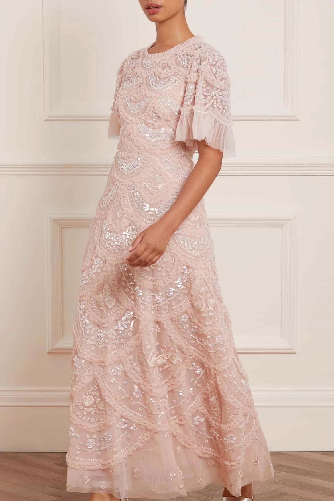 Carmen Ruffle Ankle Gown Casual and Comfy Scandi Clean