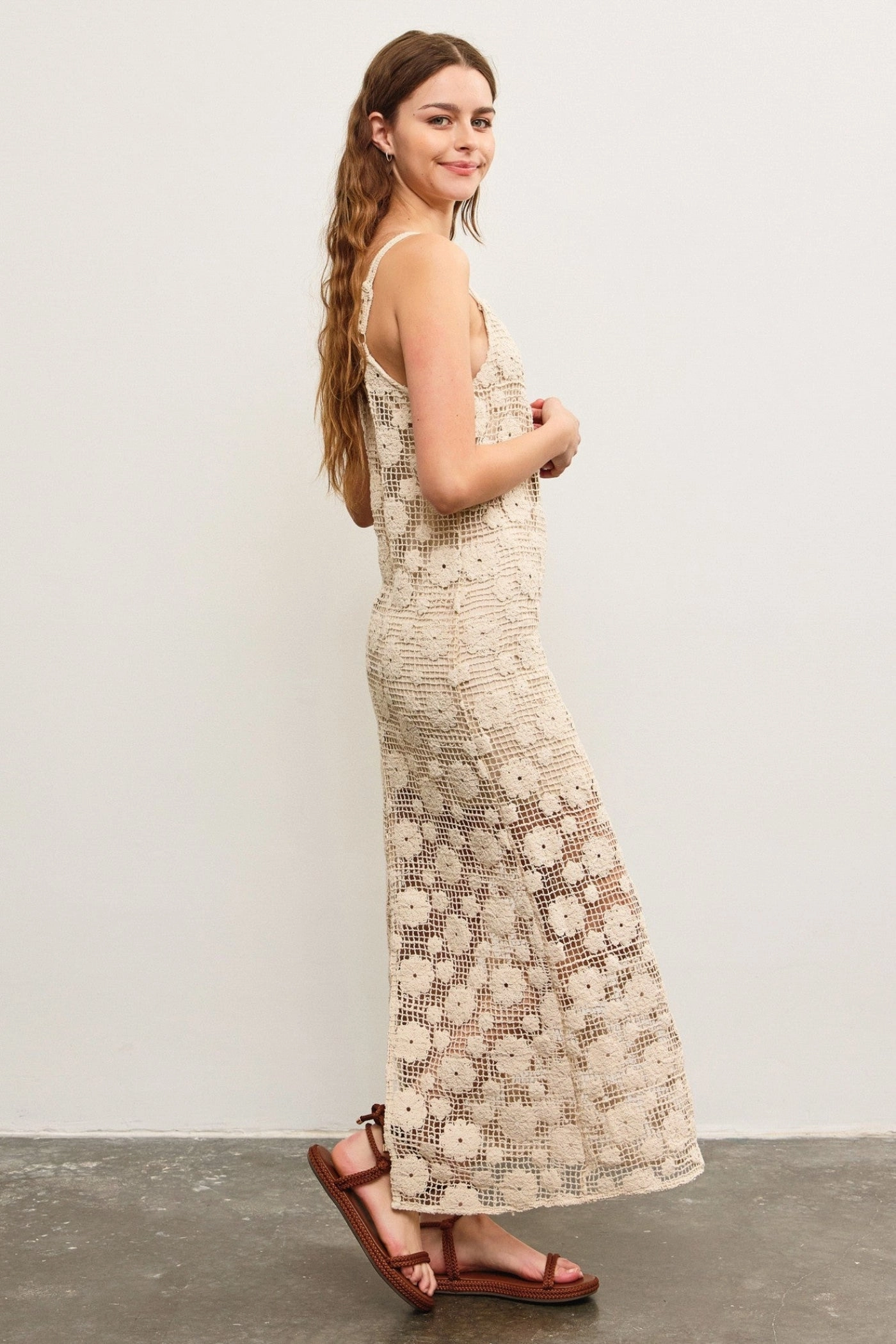 Comfortable and Flattering LAUREN CROCHET MAXI DRESS