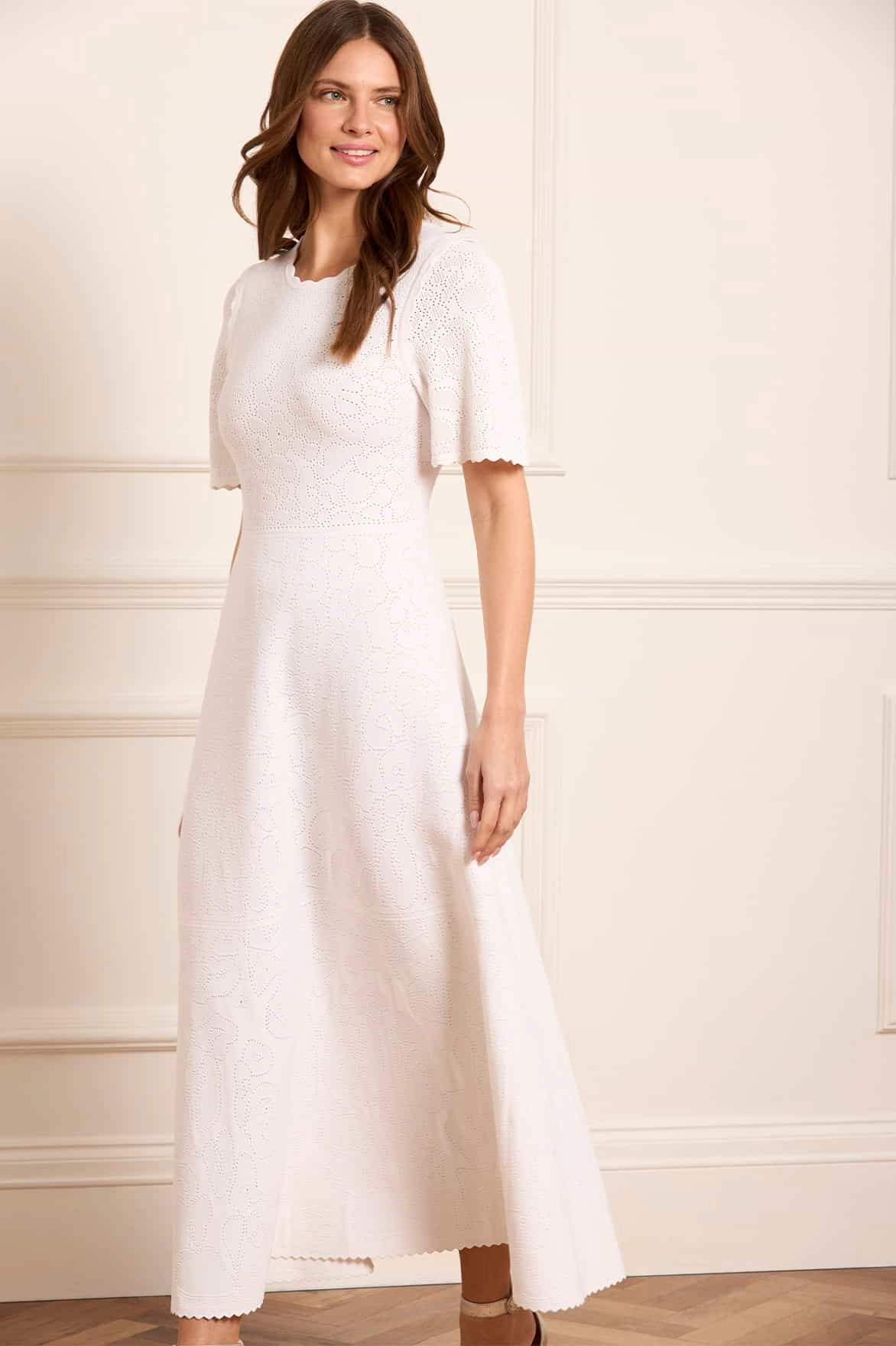 Floral Pointelle Knit Gown Trend Appeal