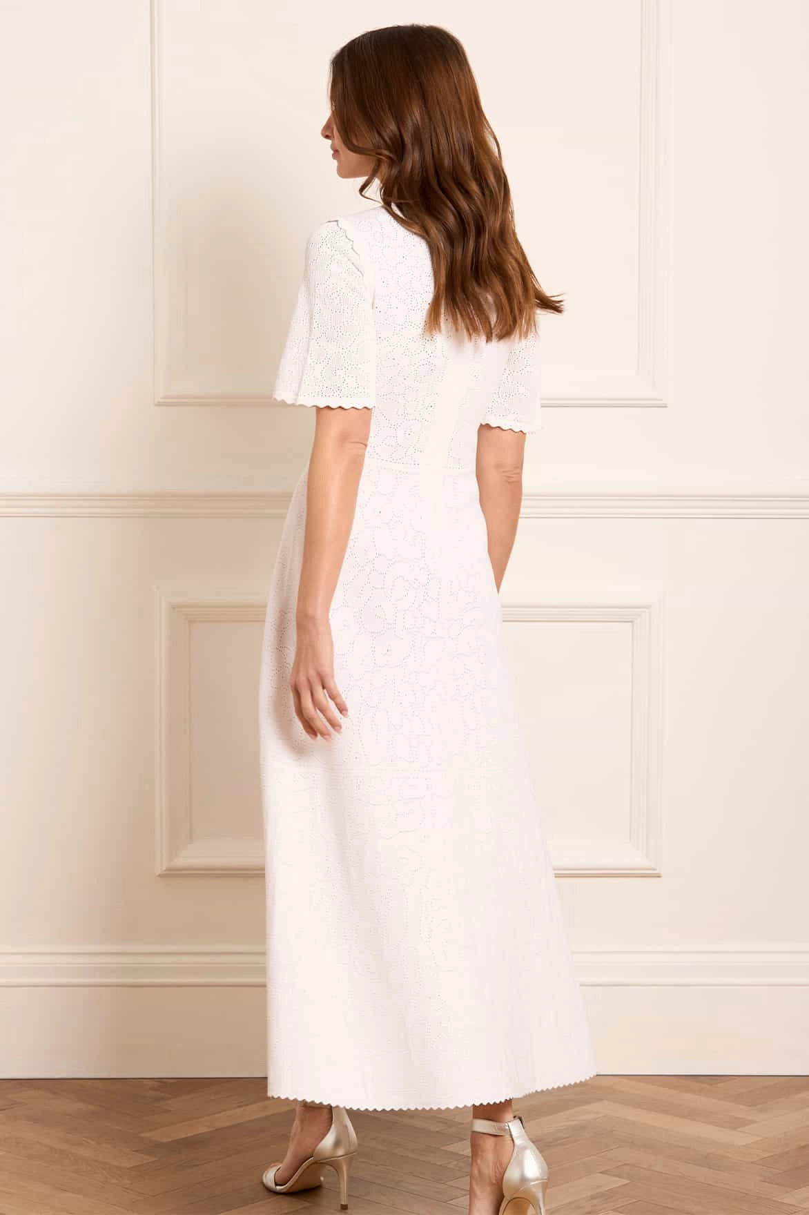 Floral Pointelle Knit Gown Street Ready