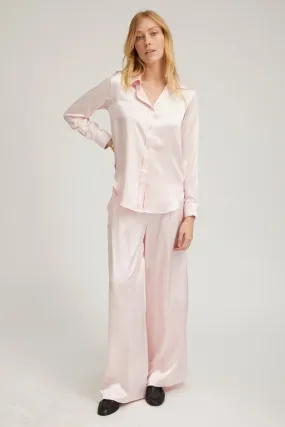 Ballet Silk Wide Leg Pintuck Pants Layer Essential