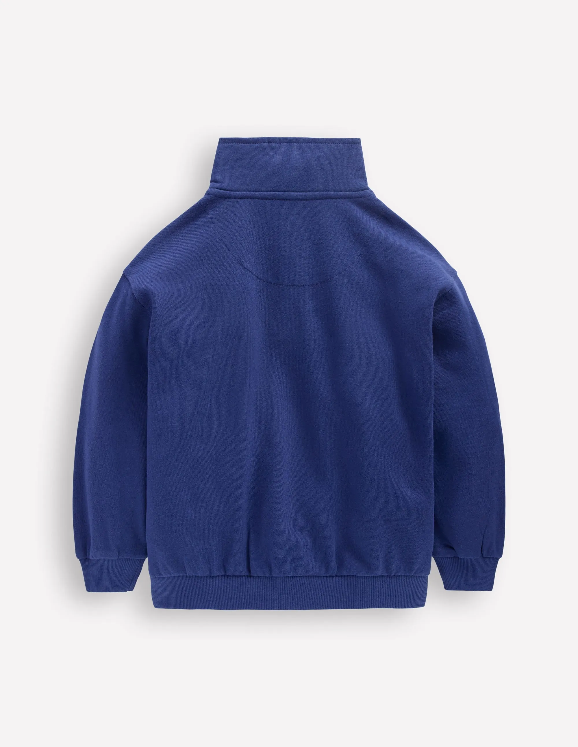 TonalStitching Half-Zip Sweatshirt-Navy