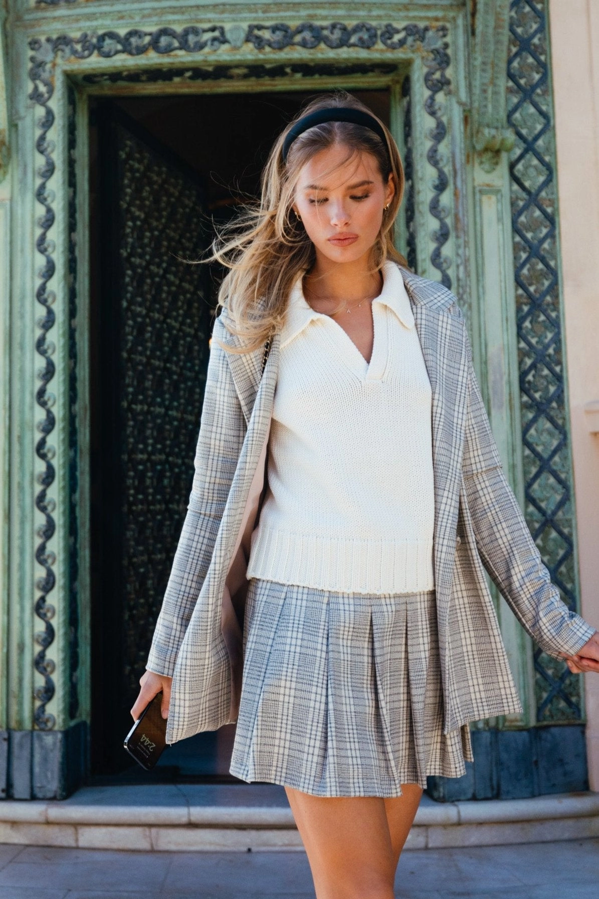 Sloane Mini Skirt Plaid - Kensington Resort Vacation