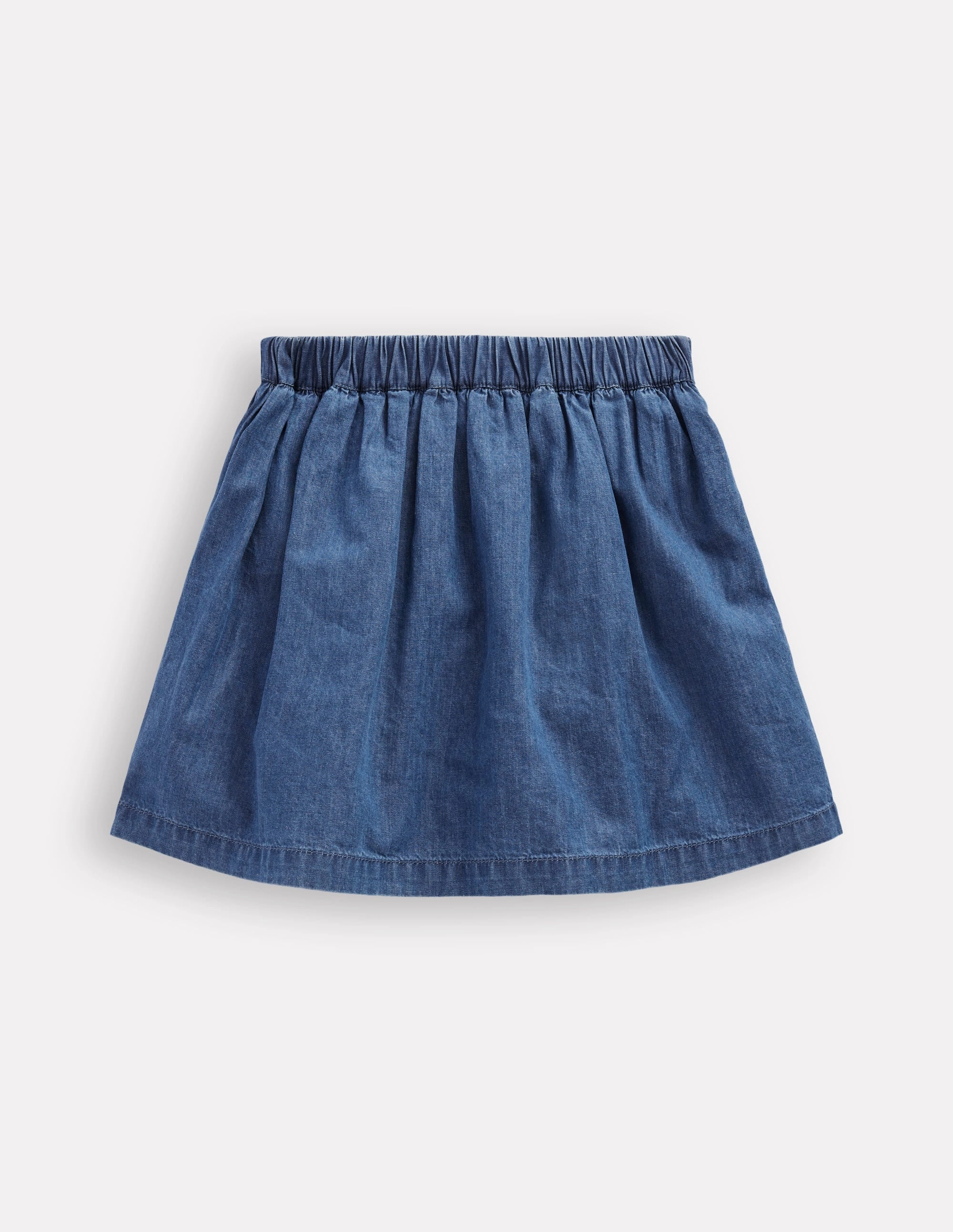 Button-through Mini Skirt-Denim Breathable fabric