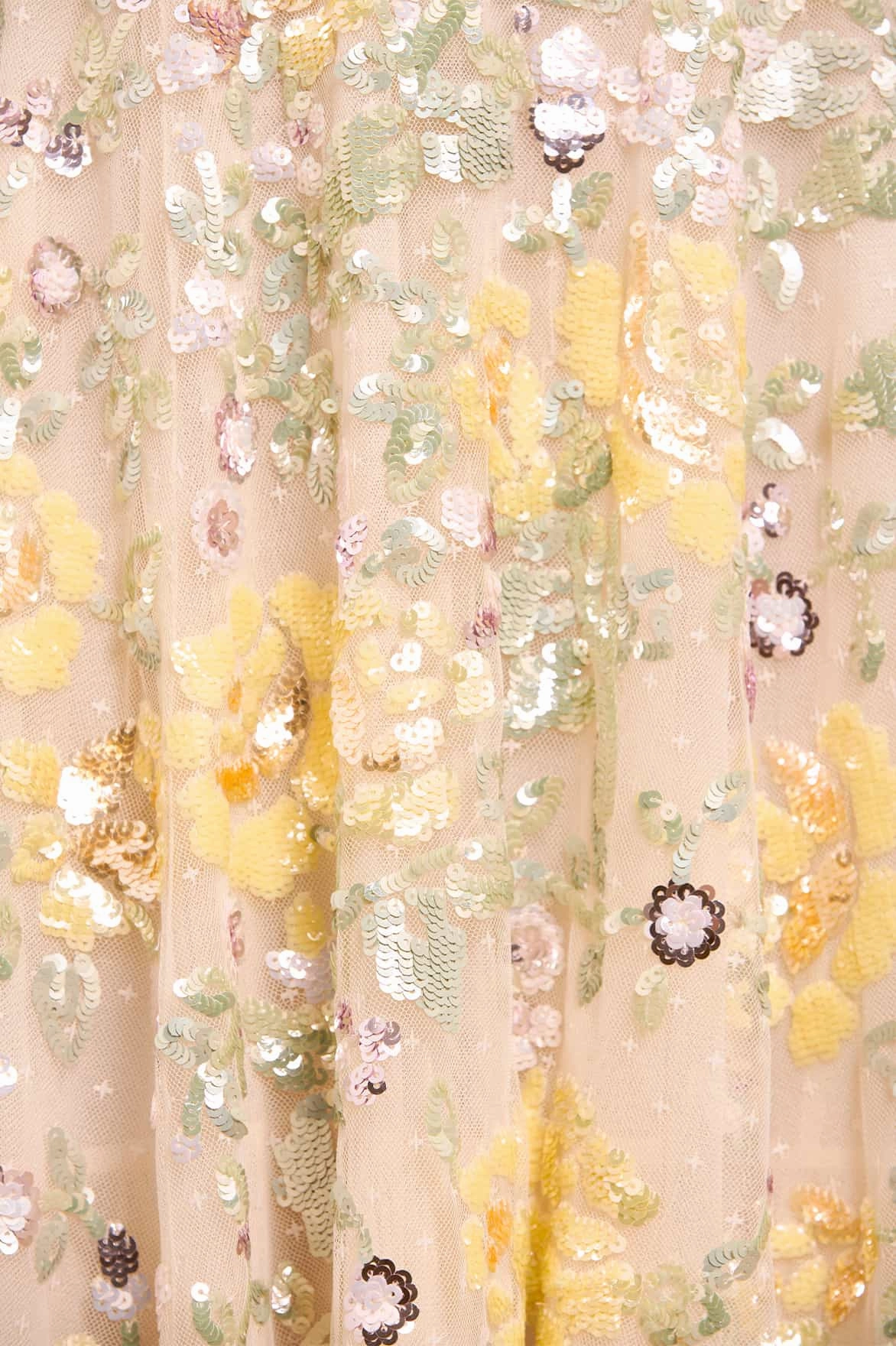 Elina Rose Off-Shoulder Ballerina Dress Fresh Tones Pop Texture