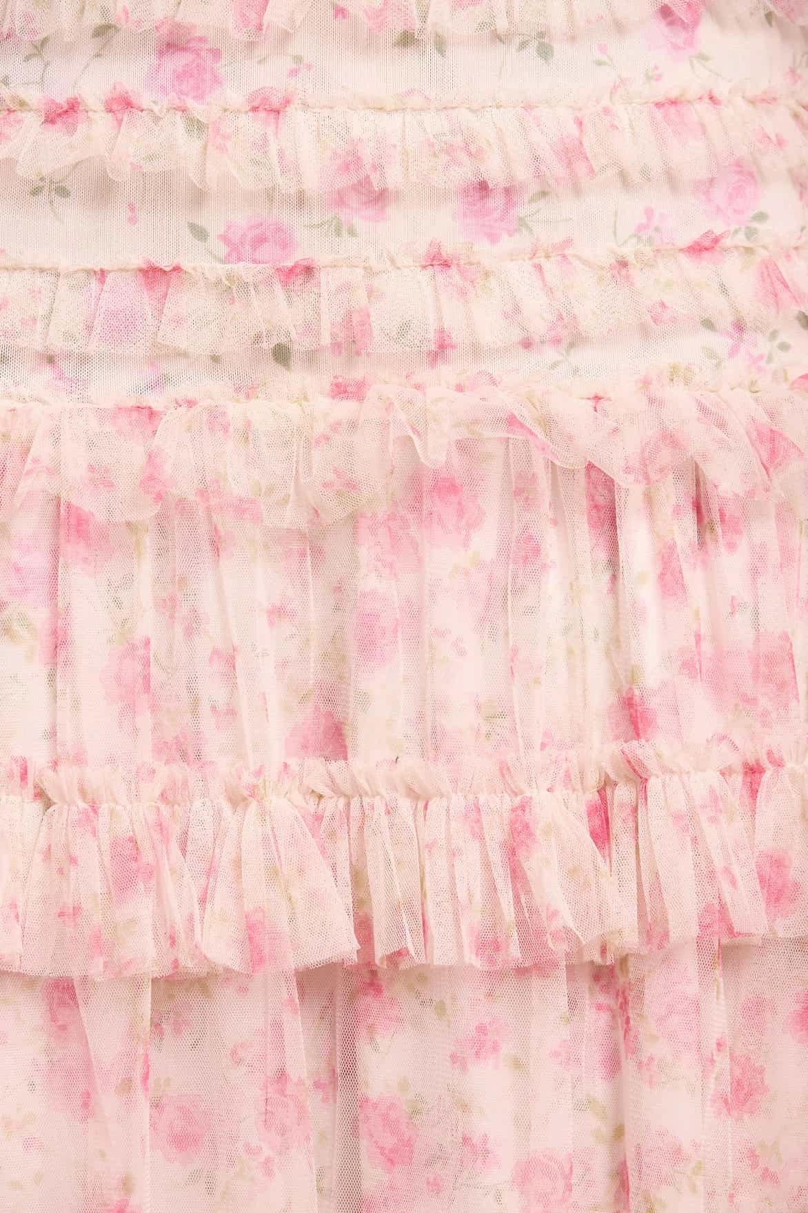 Shine Moment Rose Ditsy Short Sleeve Ankle Gown