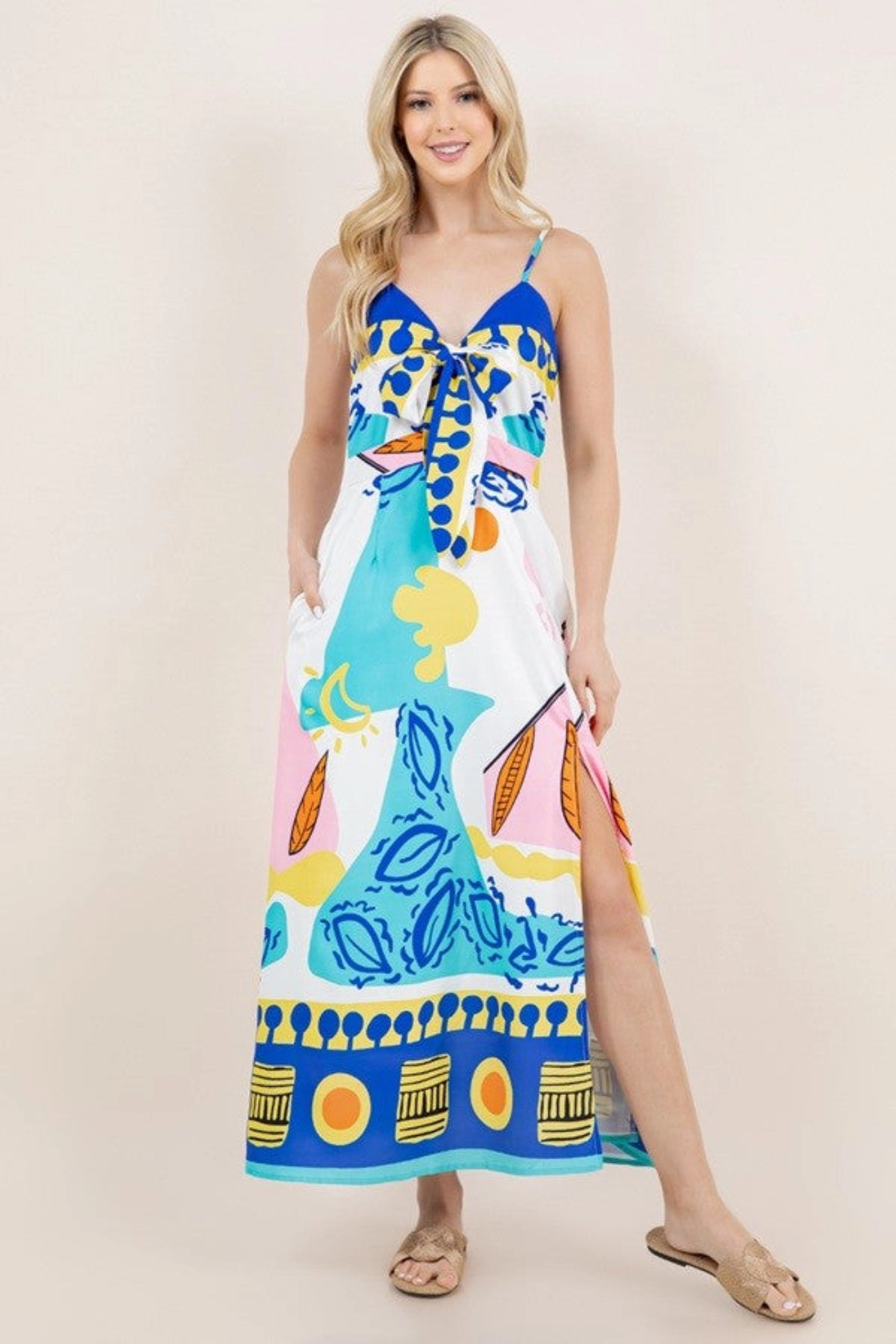 SHERI PRINT MAXI DRESS Relax Mode Chic Style Wear