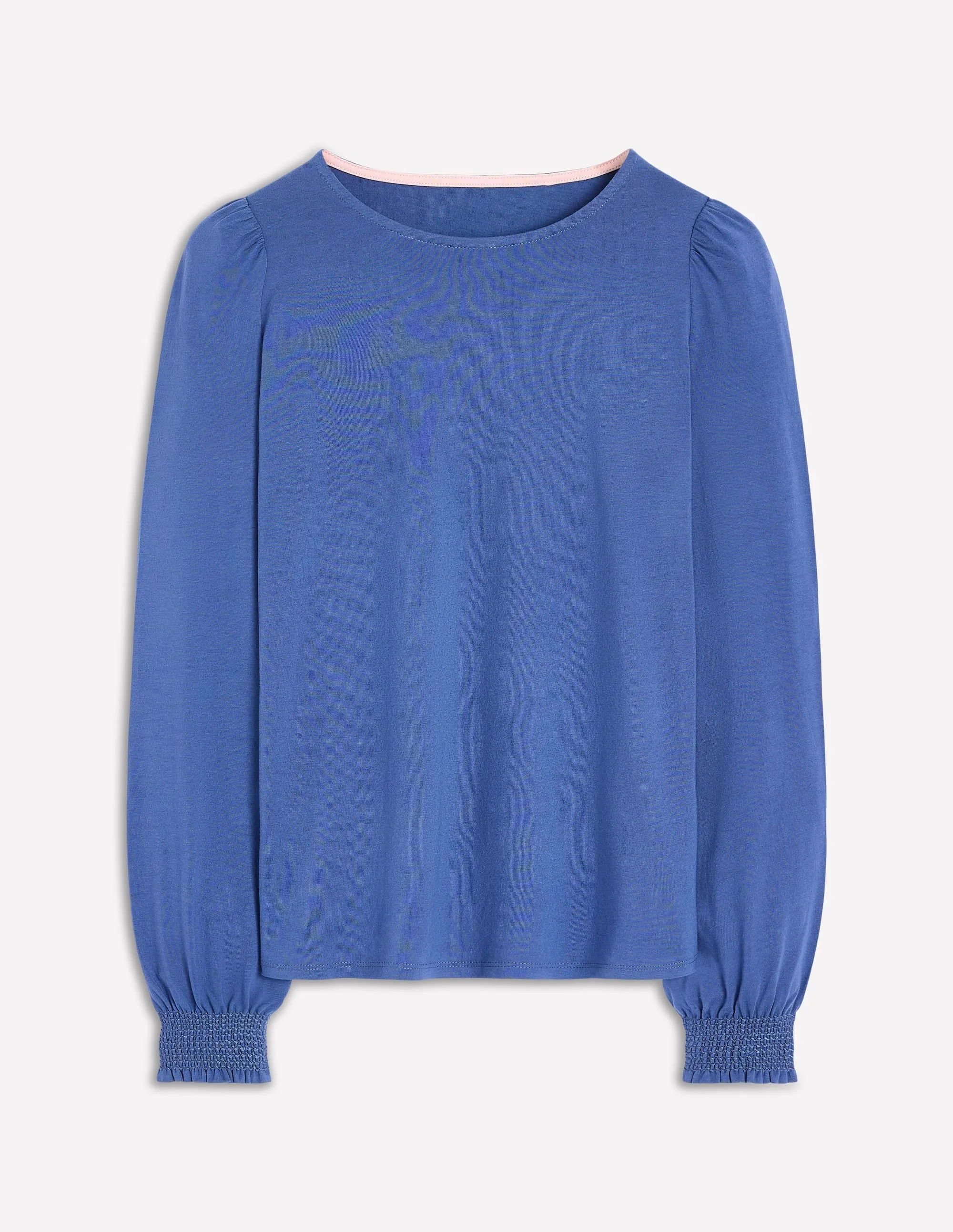 Smocked Cuff Supersoft Top-Denim Blue HeatPressedLogos