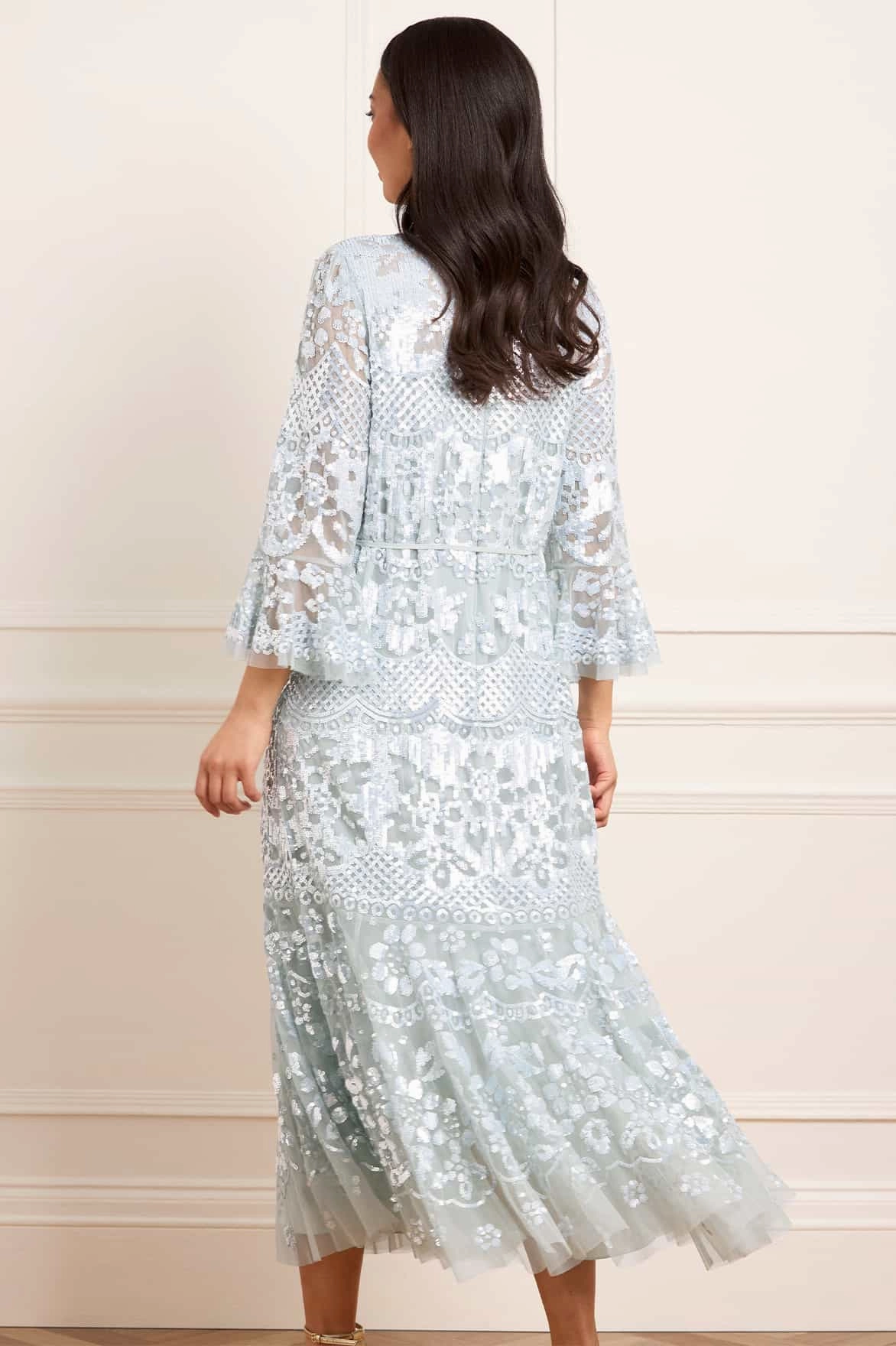 Luxury-Fabric Snowdrop Ankle Gown