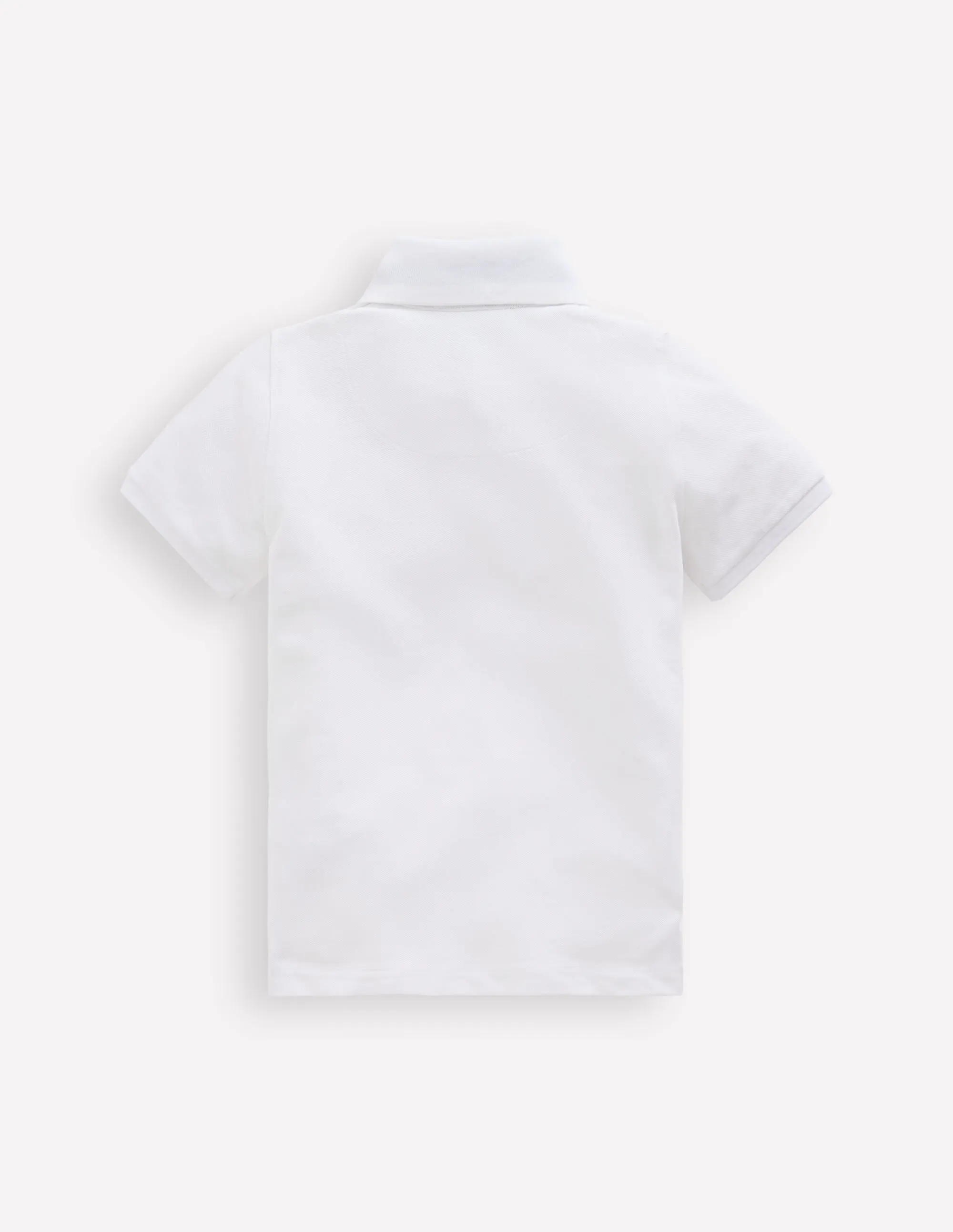 Low Profile Seaming Piqu Polo Shirt-White