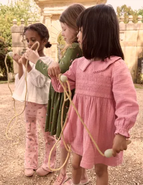 budget-friendly Double Cloth Collared Dress-Pink Heather