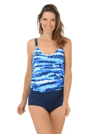 Torsion Support Structure BuiltInLayer Tiger Sunrise Blouson Tankini Top