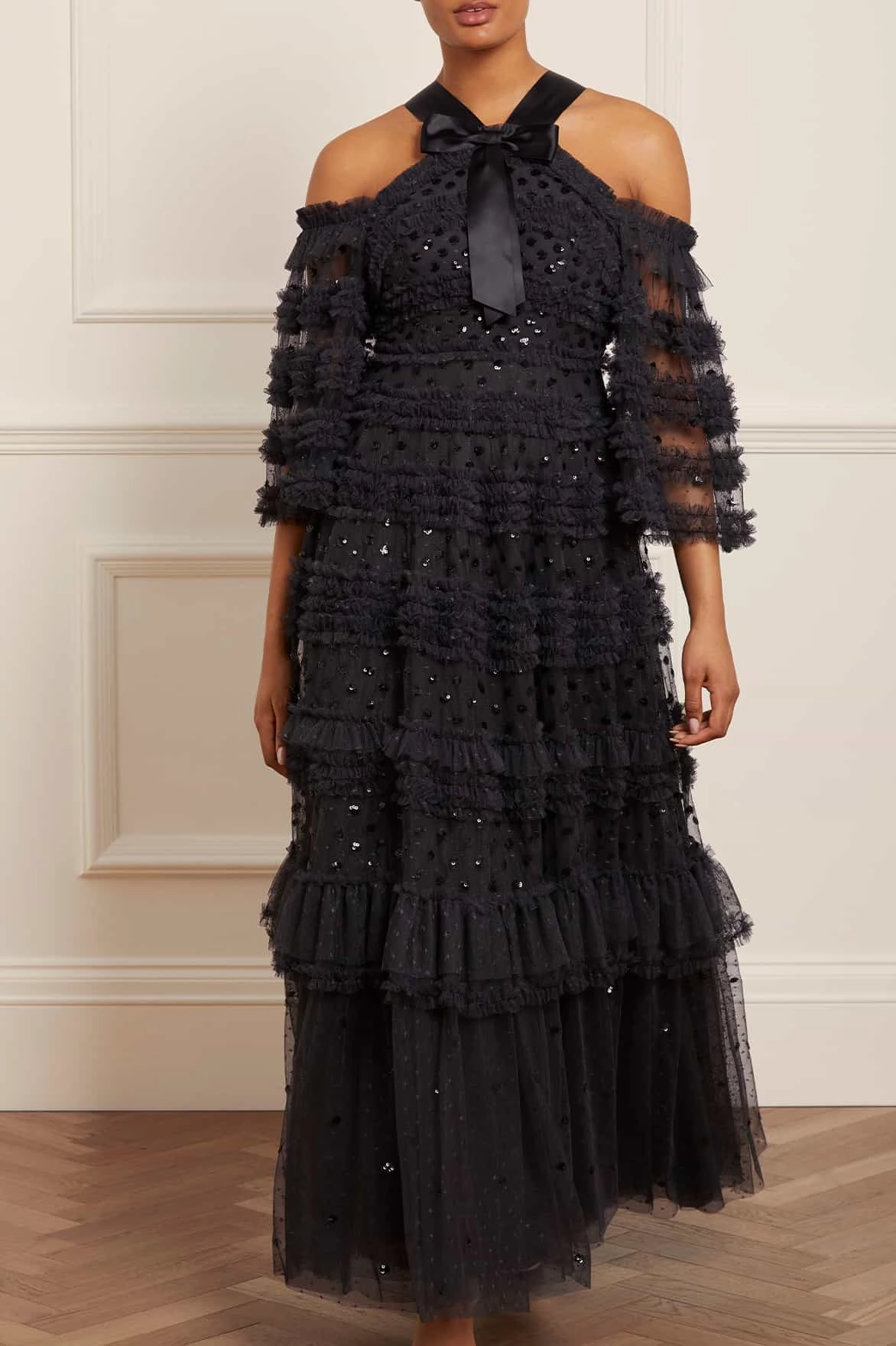 Vivian Off Shoulder Gown Slim-fit and Effortless fit dress.