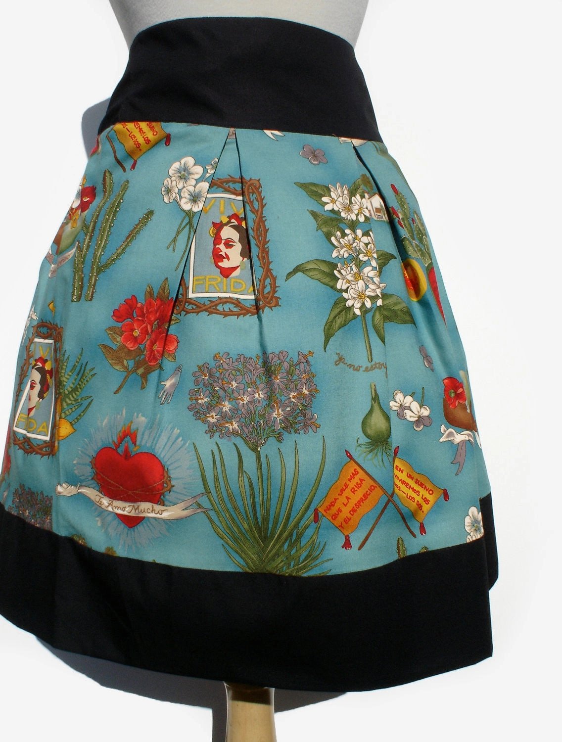 Viva Frida Blue Skirt #S-RS738 Wrap Front