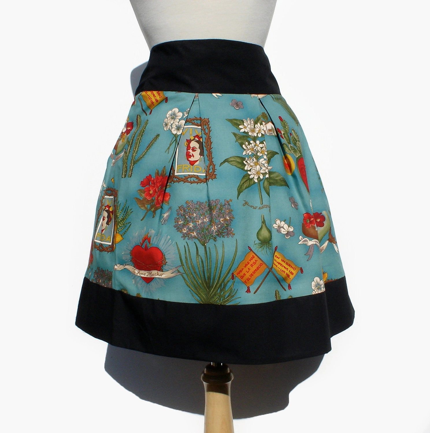 Daily Essential Viva Frida Blue Skirt #S-RS738