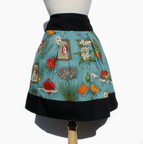 Viva Frida Blue Skirt #S-RS738 Smooth Motion Leather Look