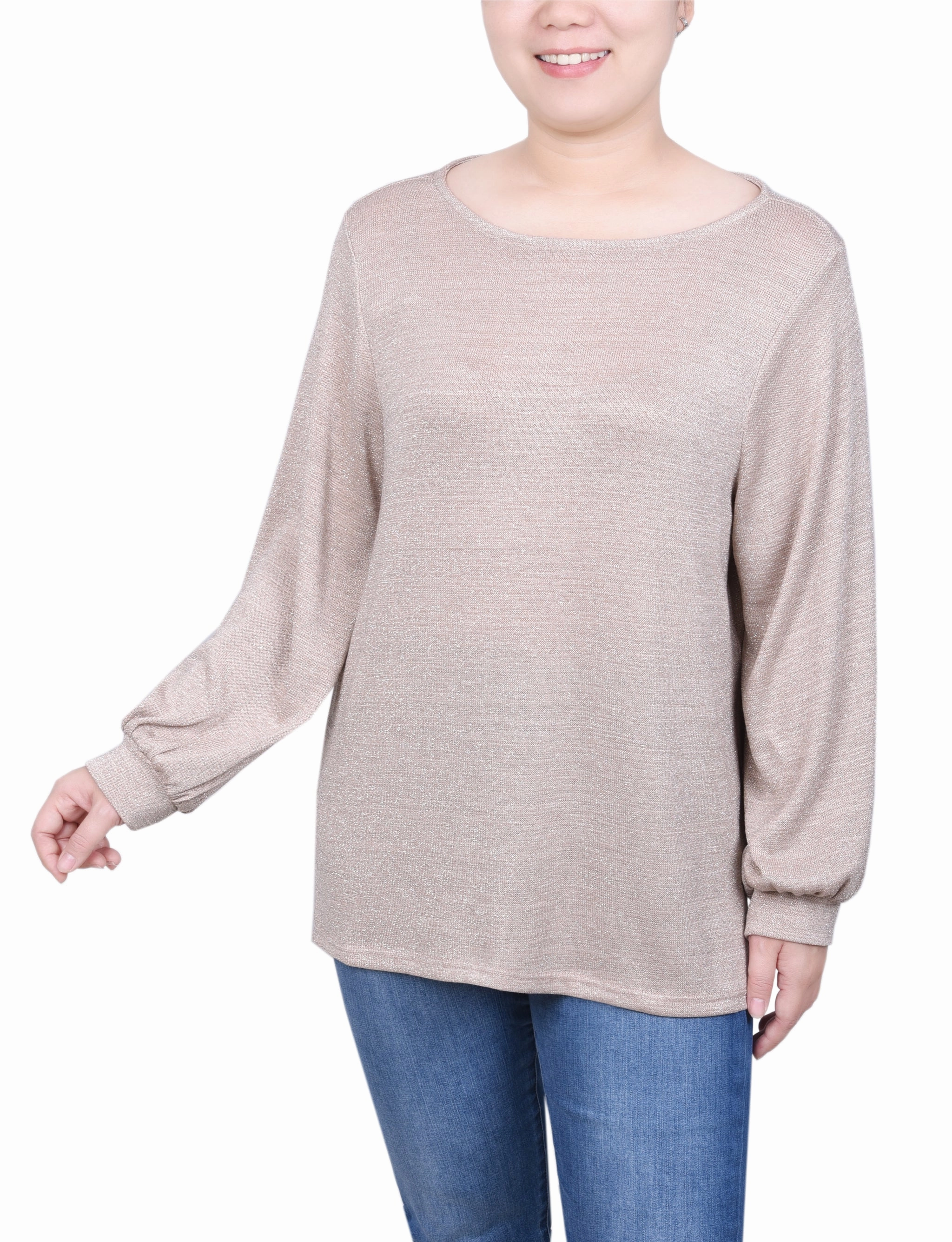 Long Sleeve Tunic Top HighNeck